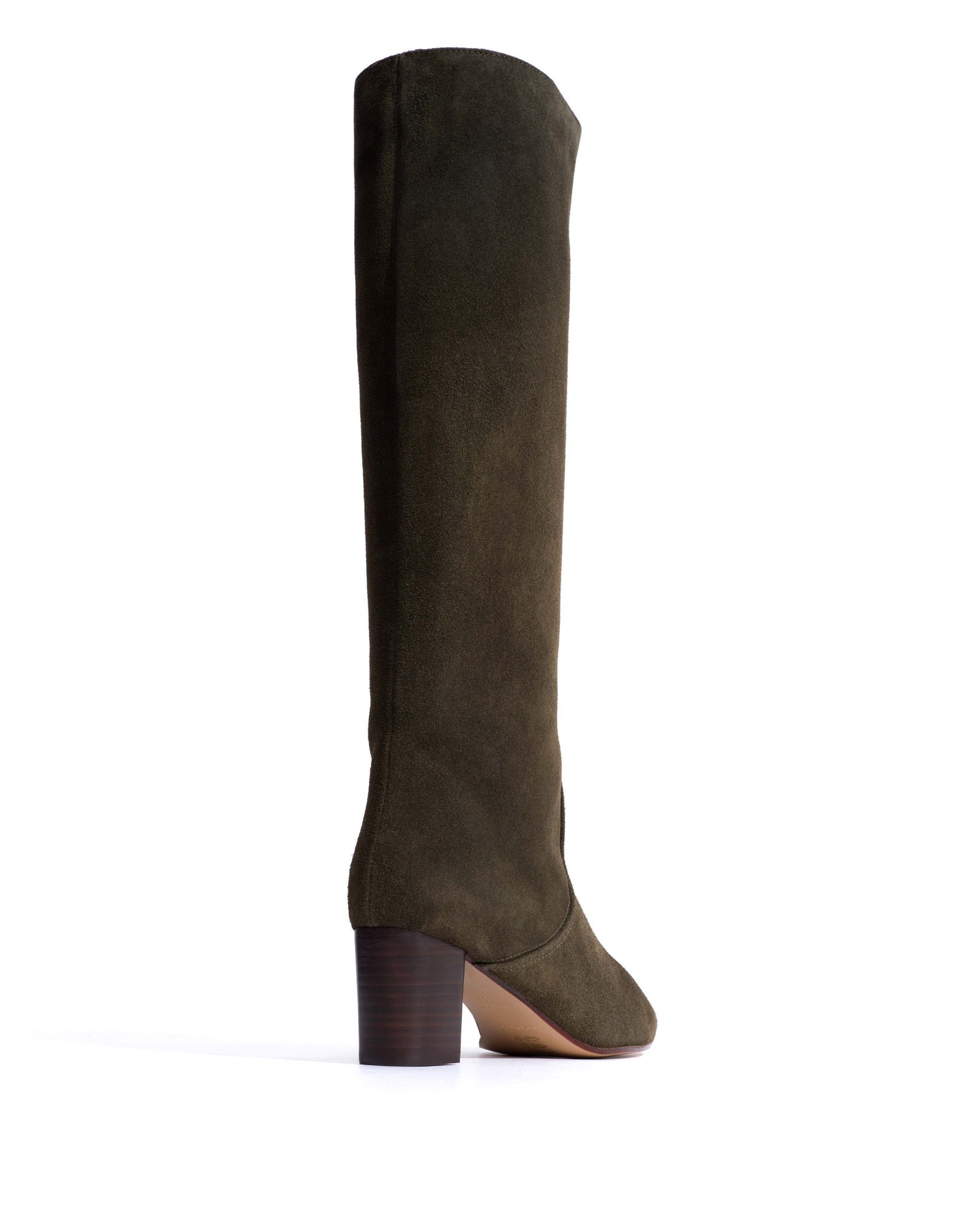 Henriette 60 Calf Suede Moss Green - Anonymous Copenhagen High shaft boots