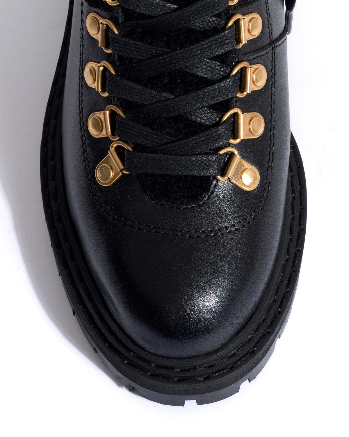 Beari lamb shearling Soft calf & suede leather Black