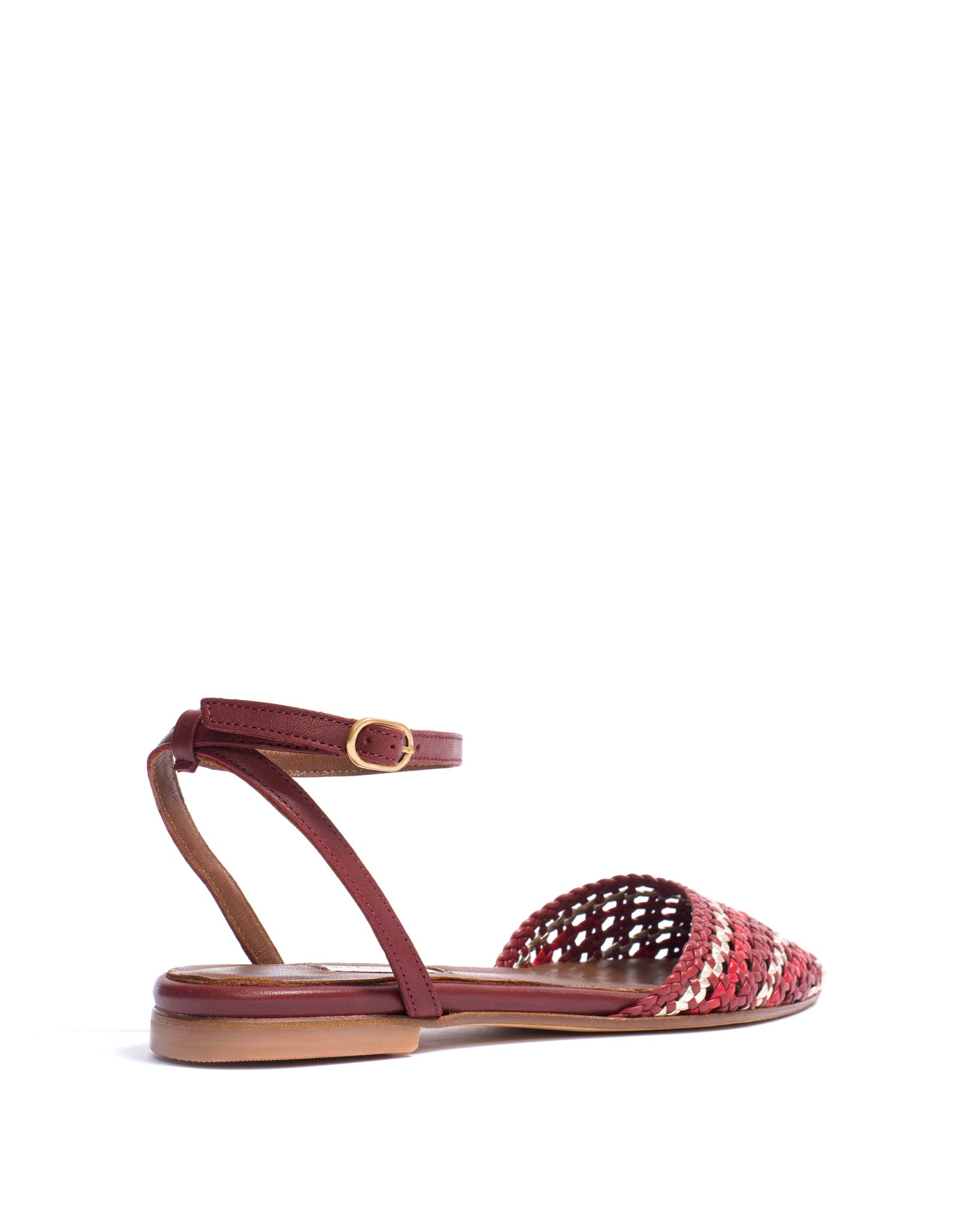 Senara 10 Hand-braided leather Pomegranate mix