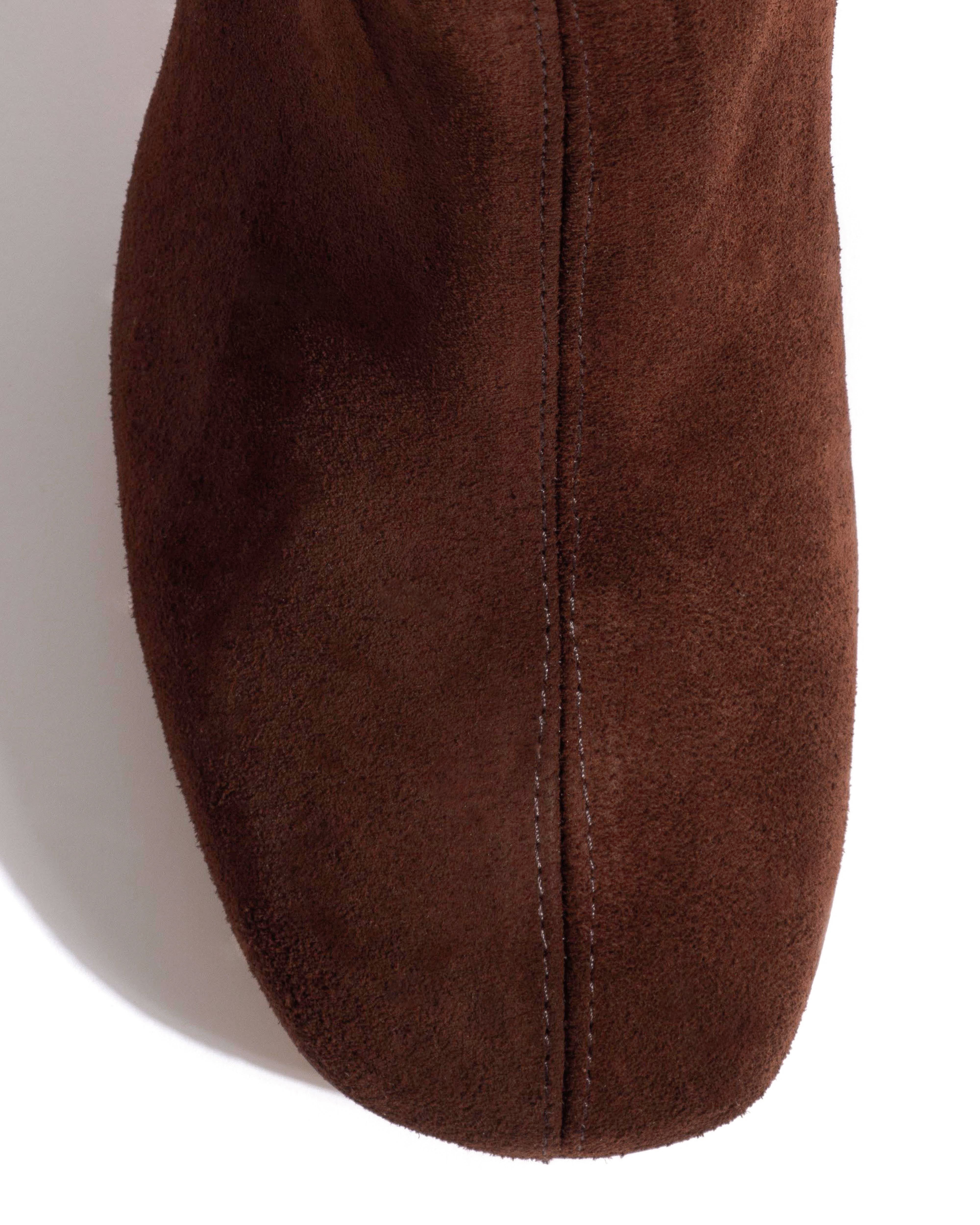 Kali 80 Calf suede Chocolate