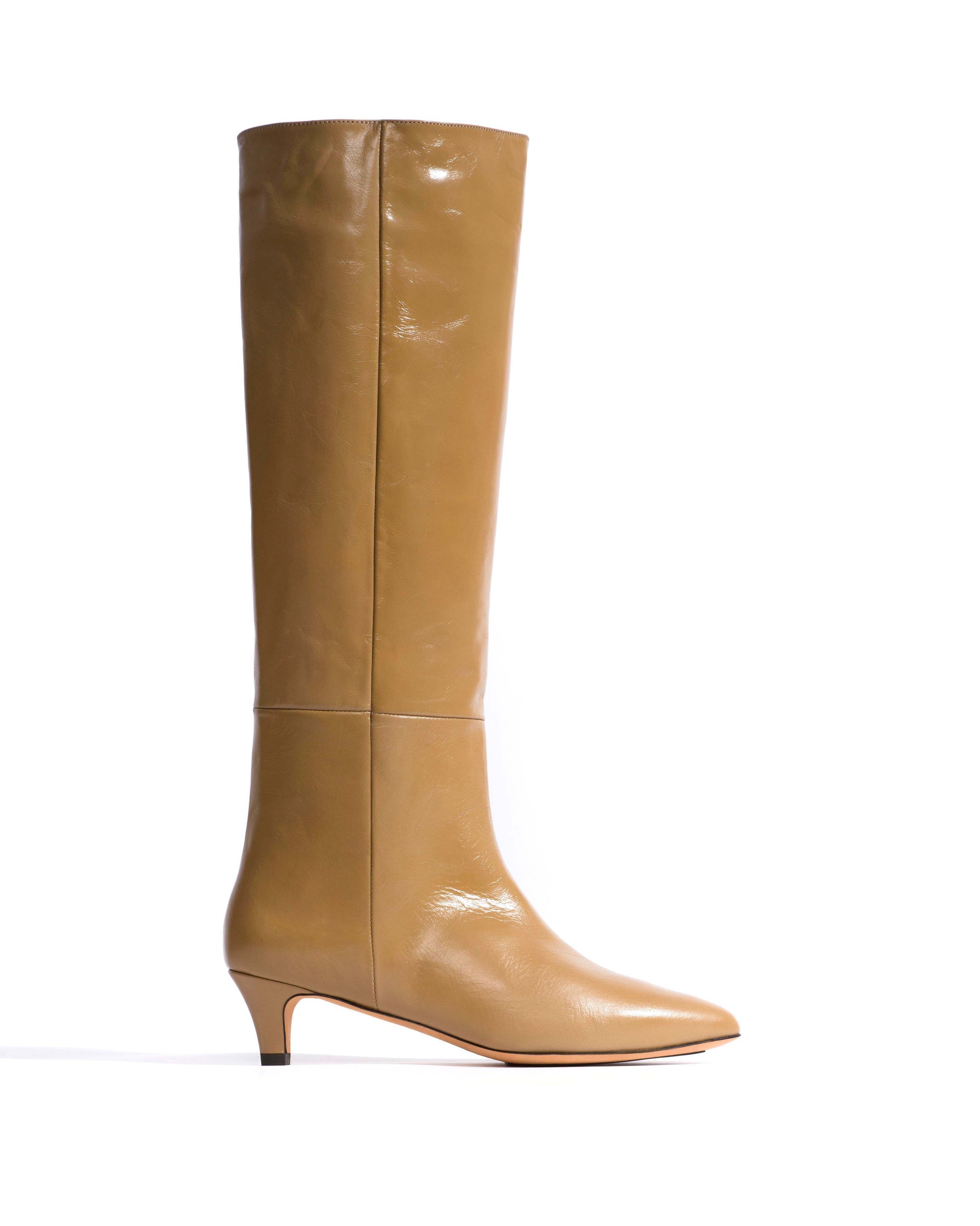 Cecilia 40 stiletto Crinkled soft calf Mushroom