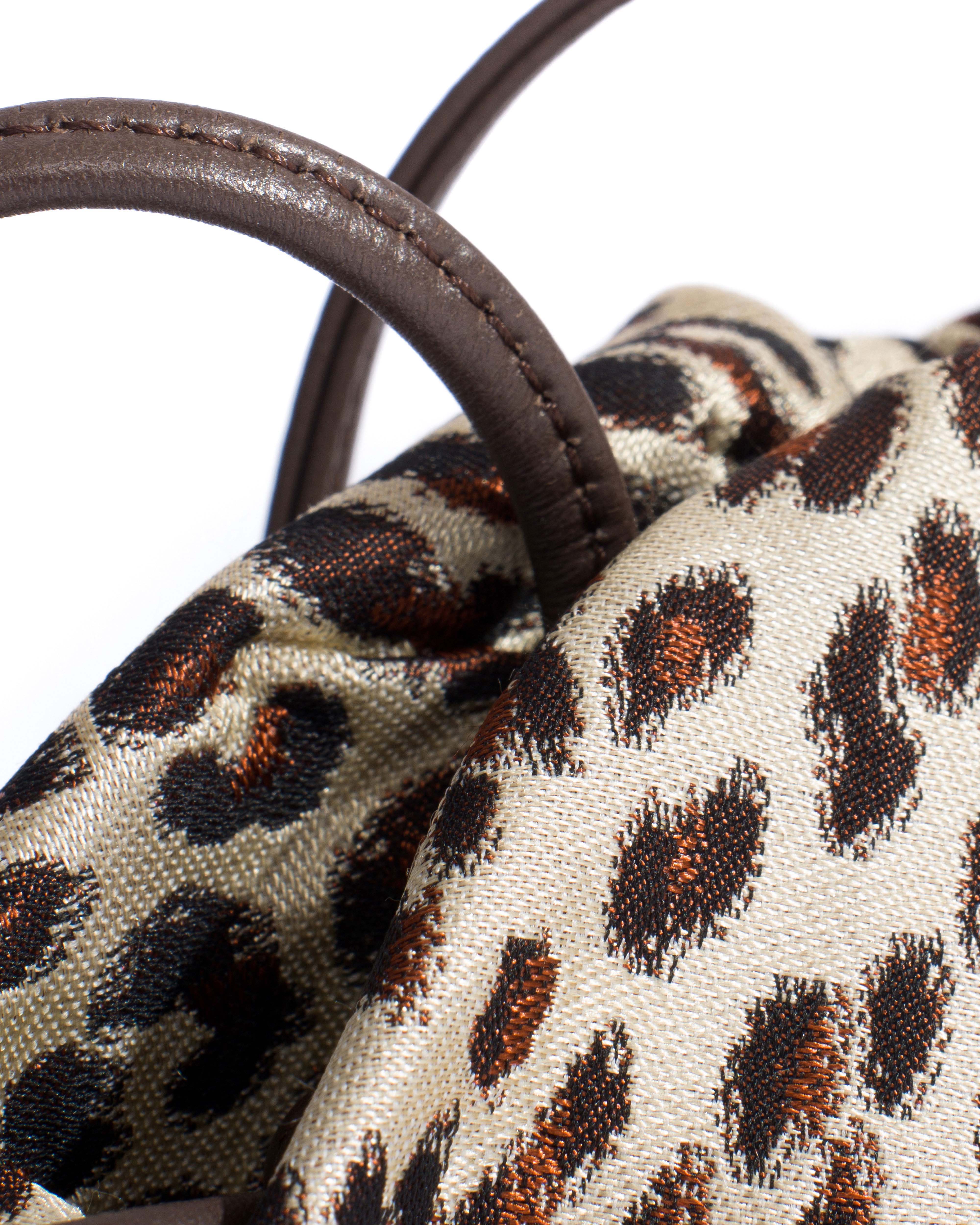 Enuice petite purse Vintage satin print Leopard