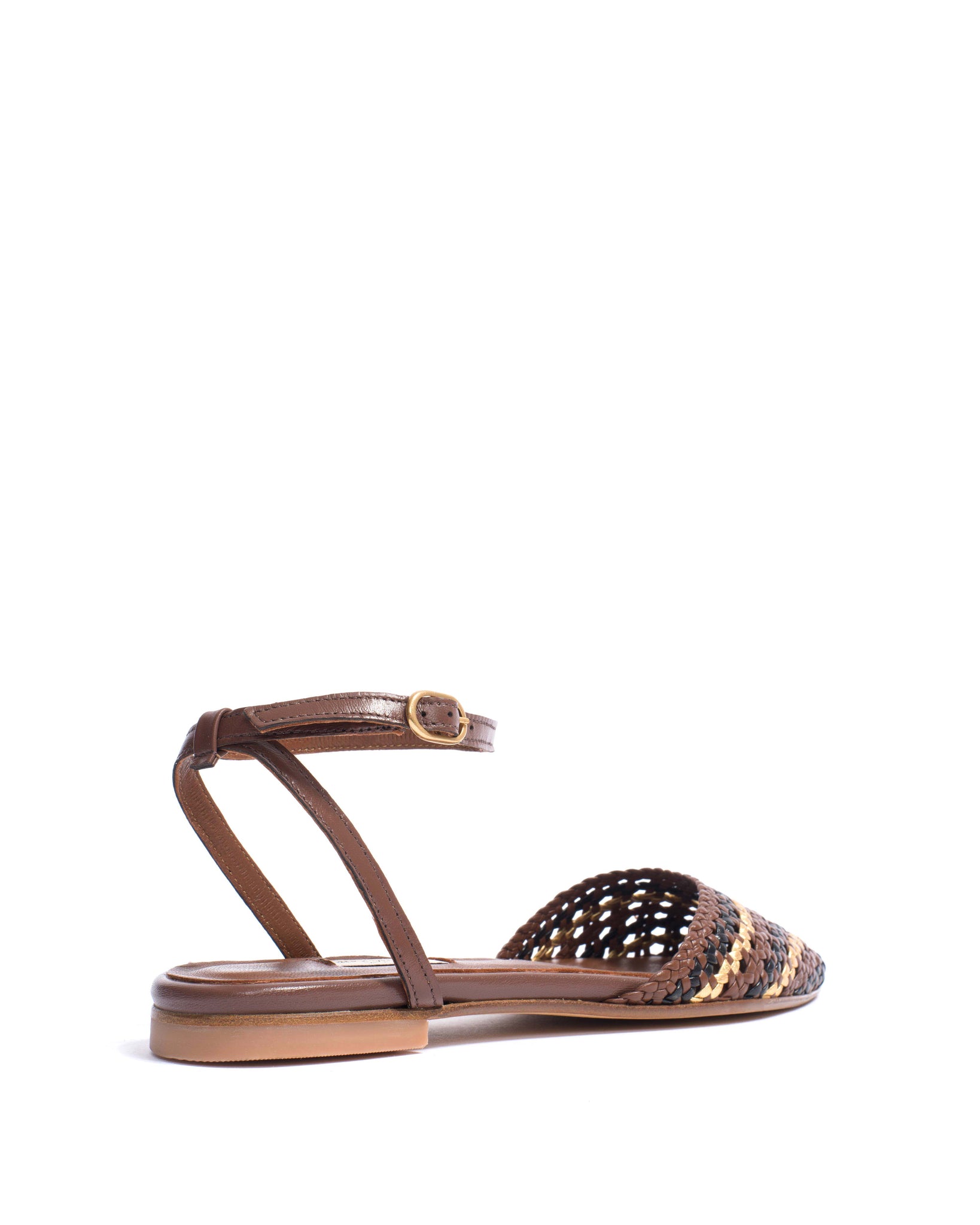 Senara 10 Hand-braided leather Chocolate mix