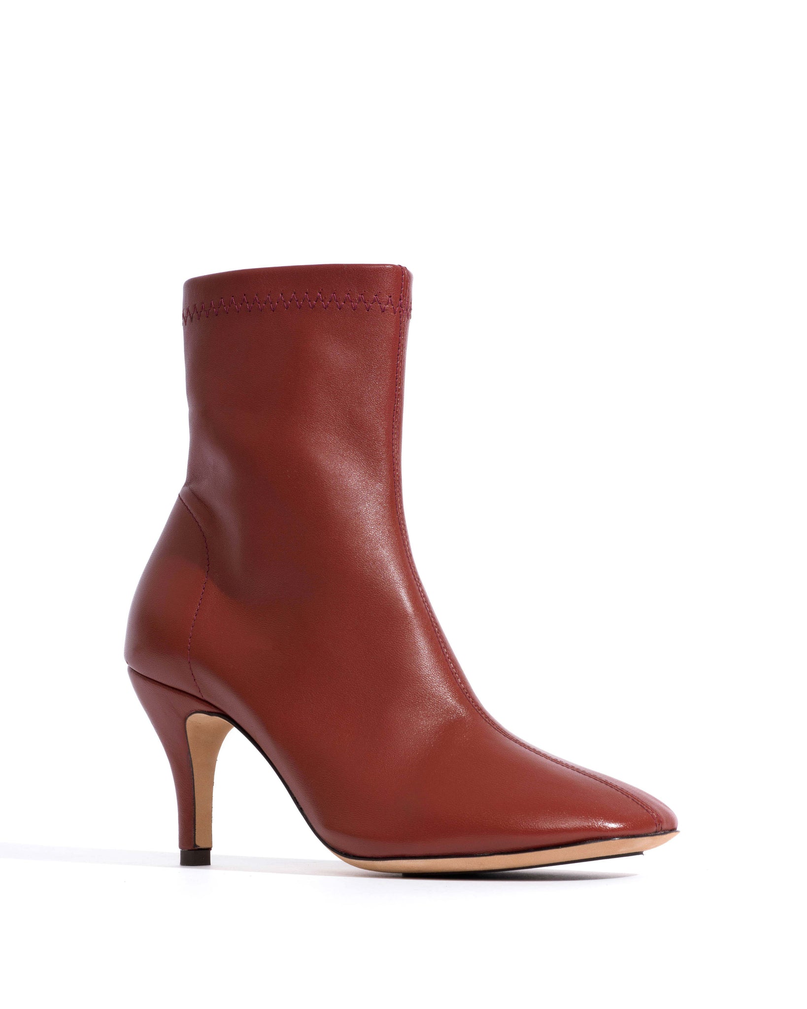 Adriana 80 Silky lamb Terracotta - Anonymous Copenhagen Ankle boots
