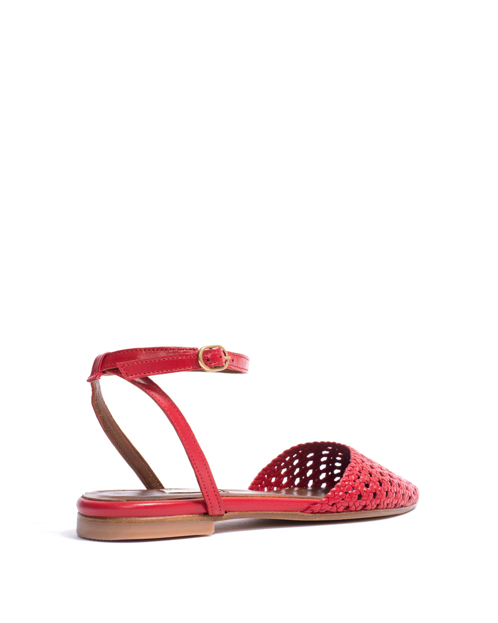 Senara 10 Hand-braided leather Ruby red
