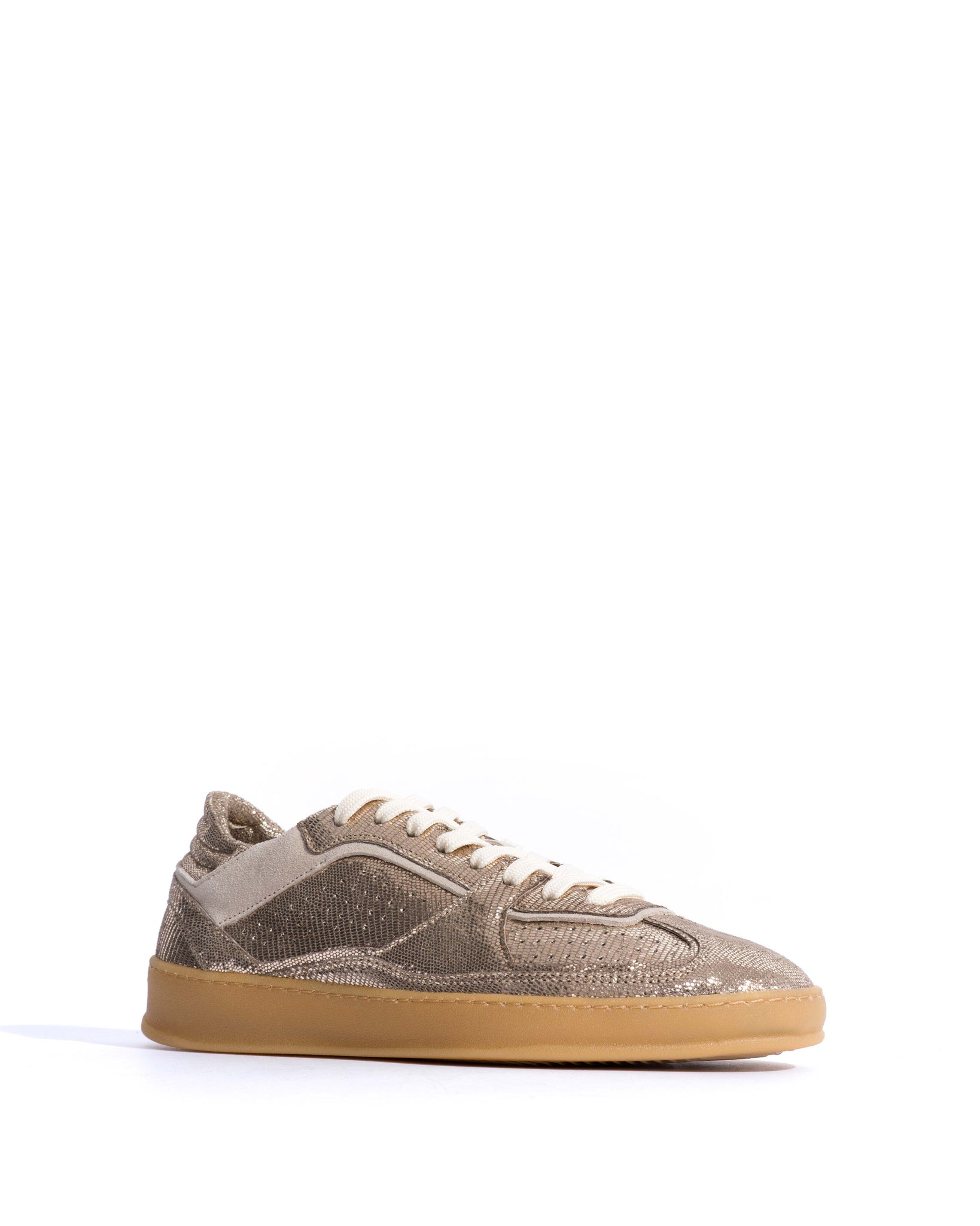 Dabbie Lizard metallic goat & suede leather Vintage champagne & white sand - Anonymous Copenhagen Sneakers