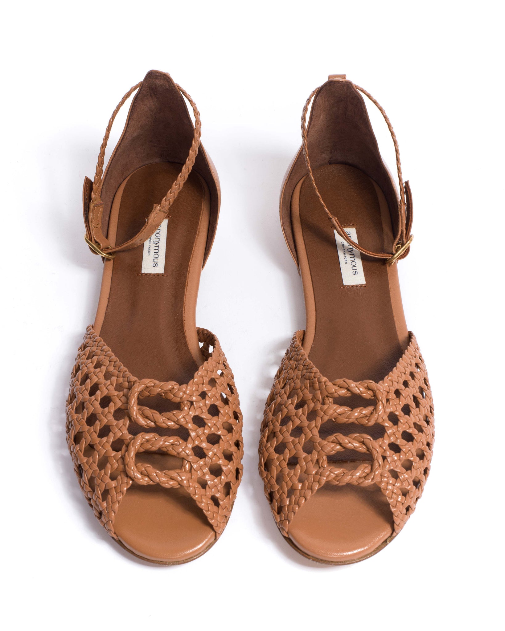 Lucy 10 Hand-braided leather Caramel