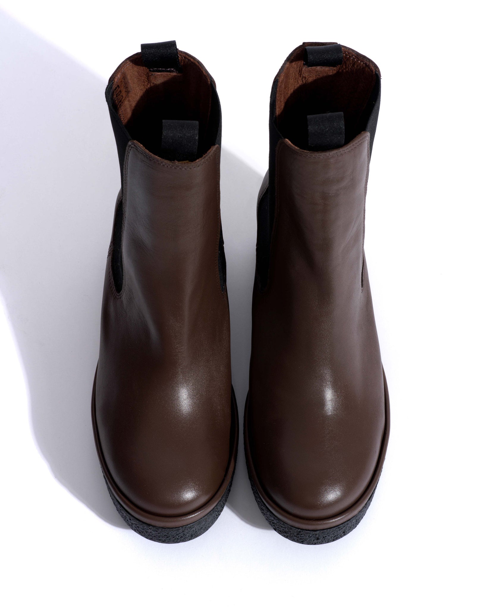 Laurell 65 platform Soft calf & sole Dark taupe & black - 