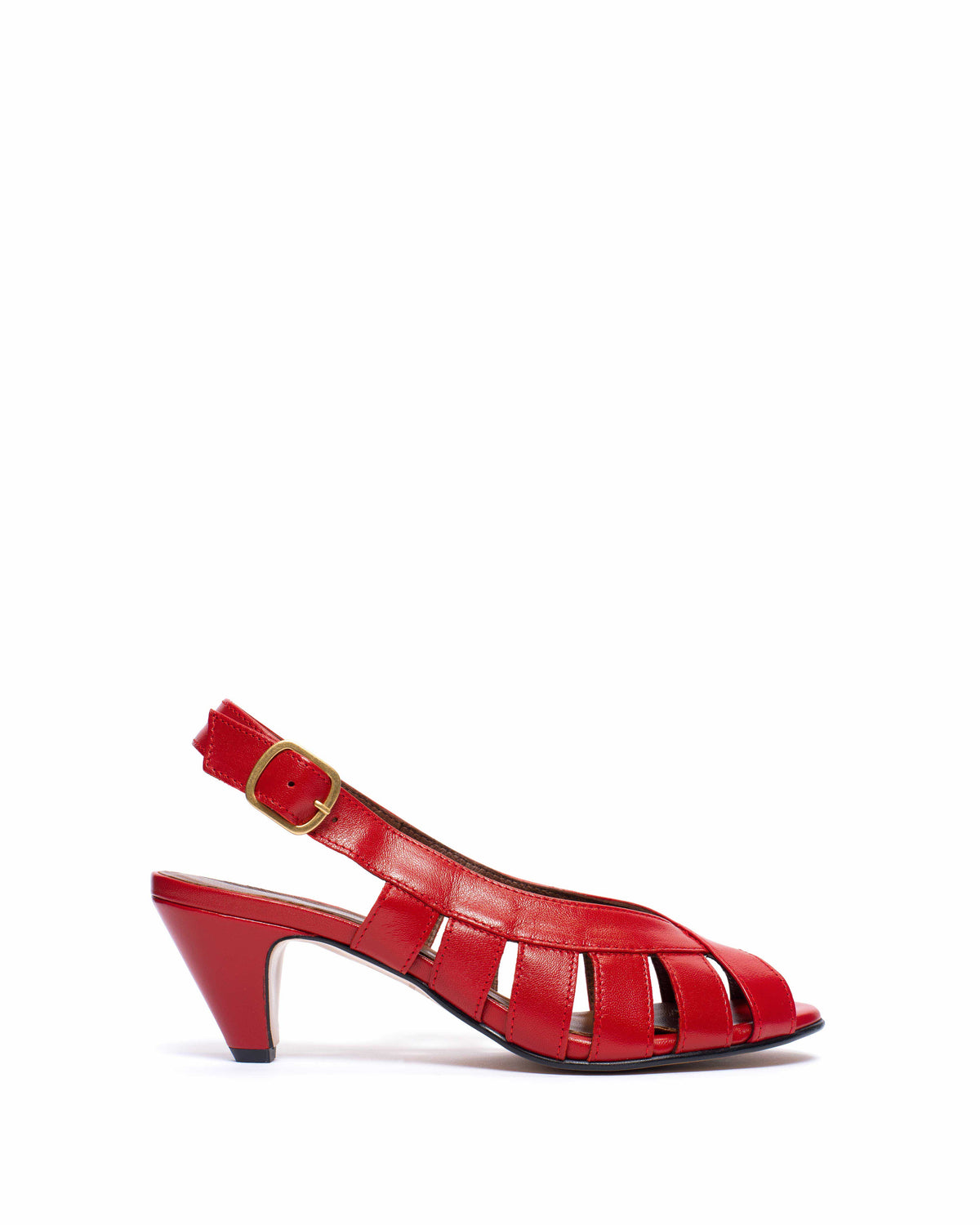 Sophie 50 stiletto Shiny lamb Ruby red