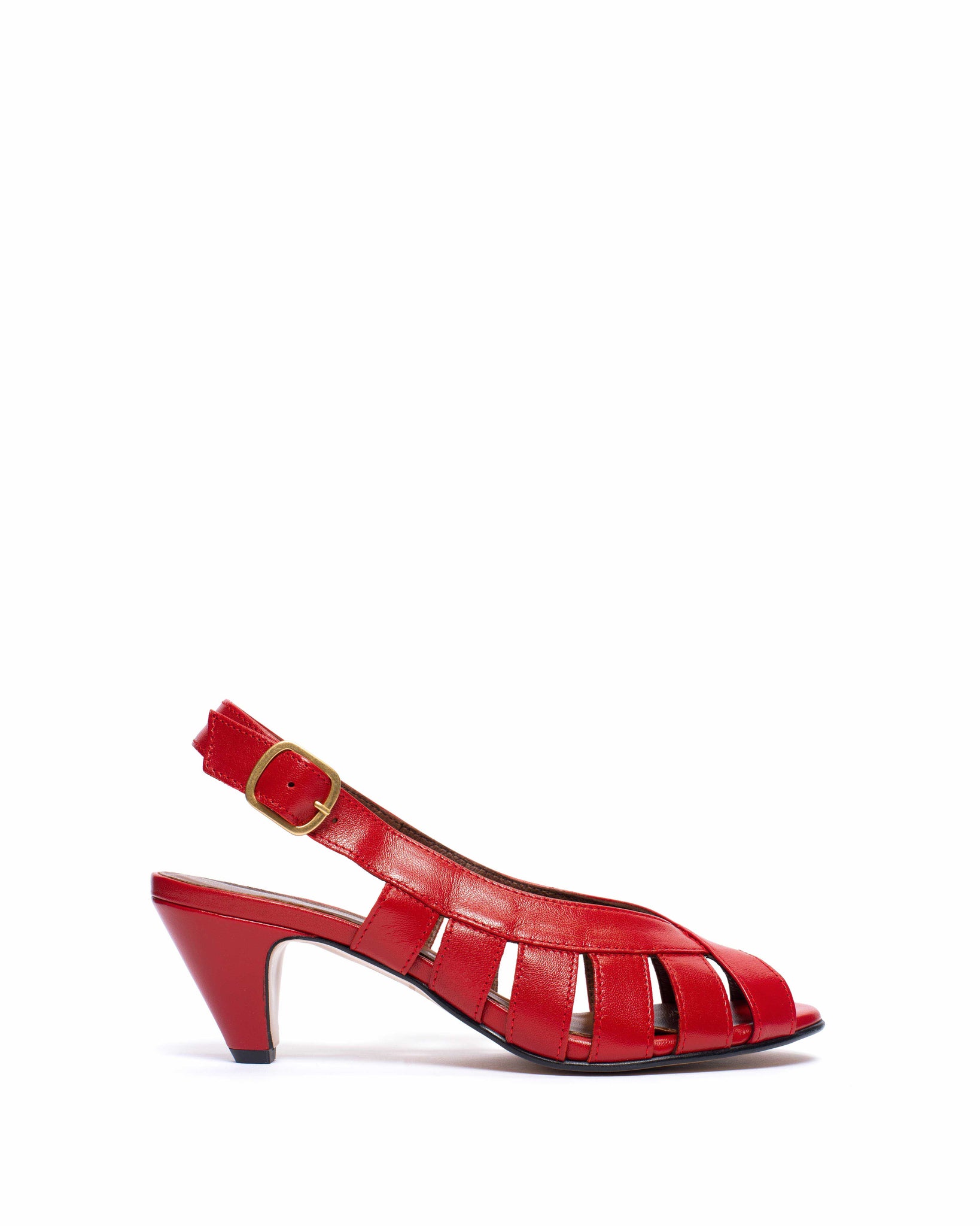 Sophie 50 stiletto Shiny lamb Ruby red - Anonymous Copenhagen