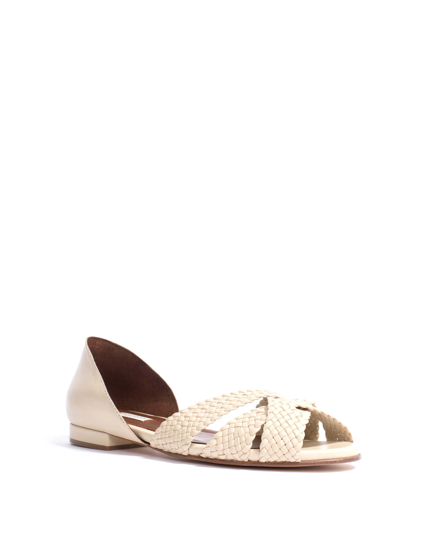 Sanni 20 hand-braided Hand-braided leather White sand