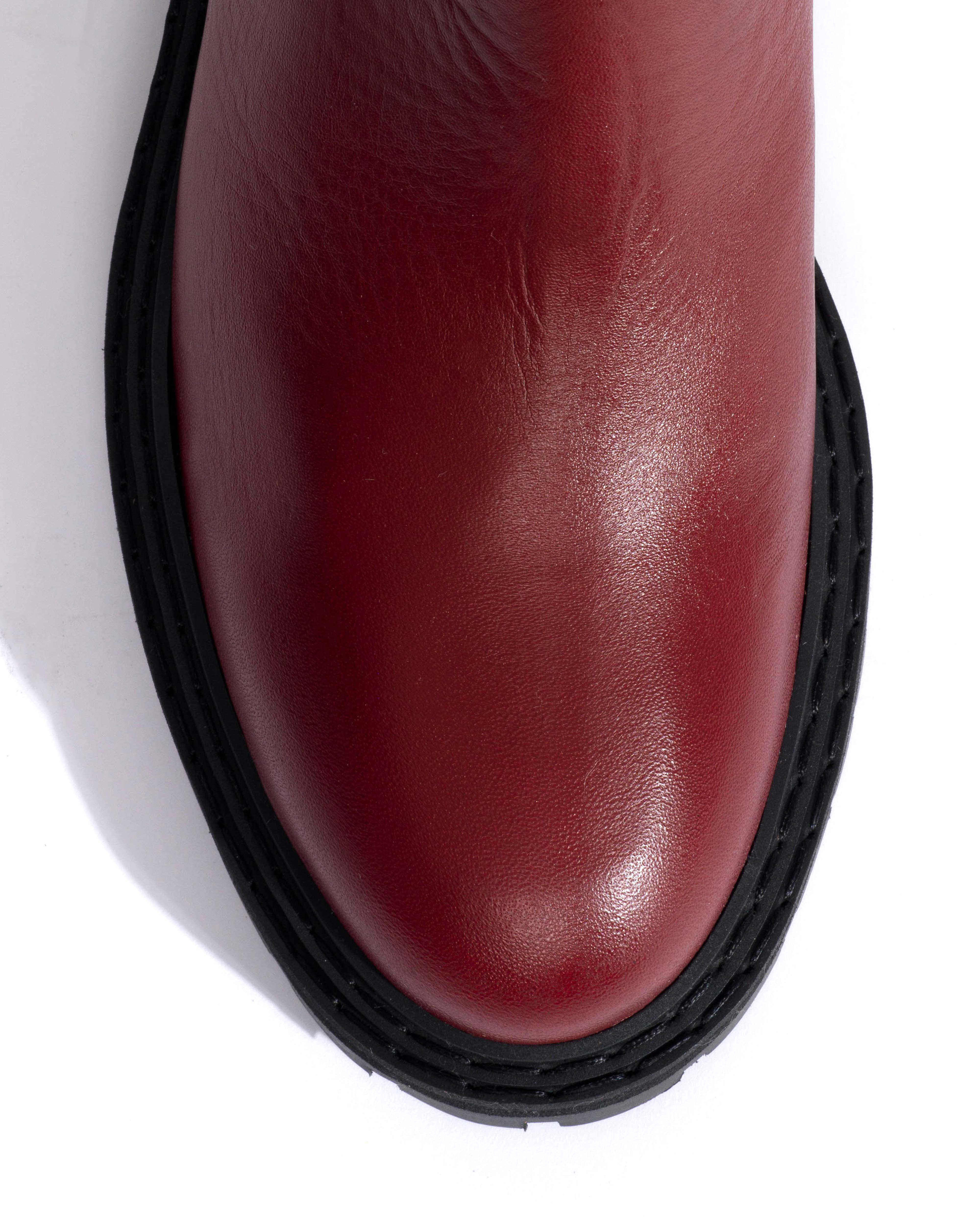 Haily high cut Soft calf Pomegranate
