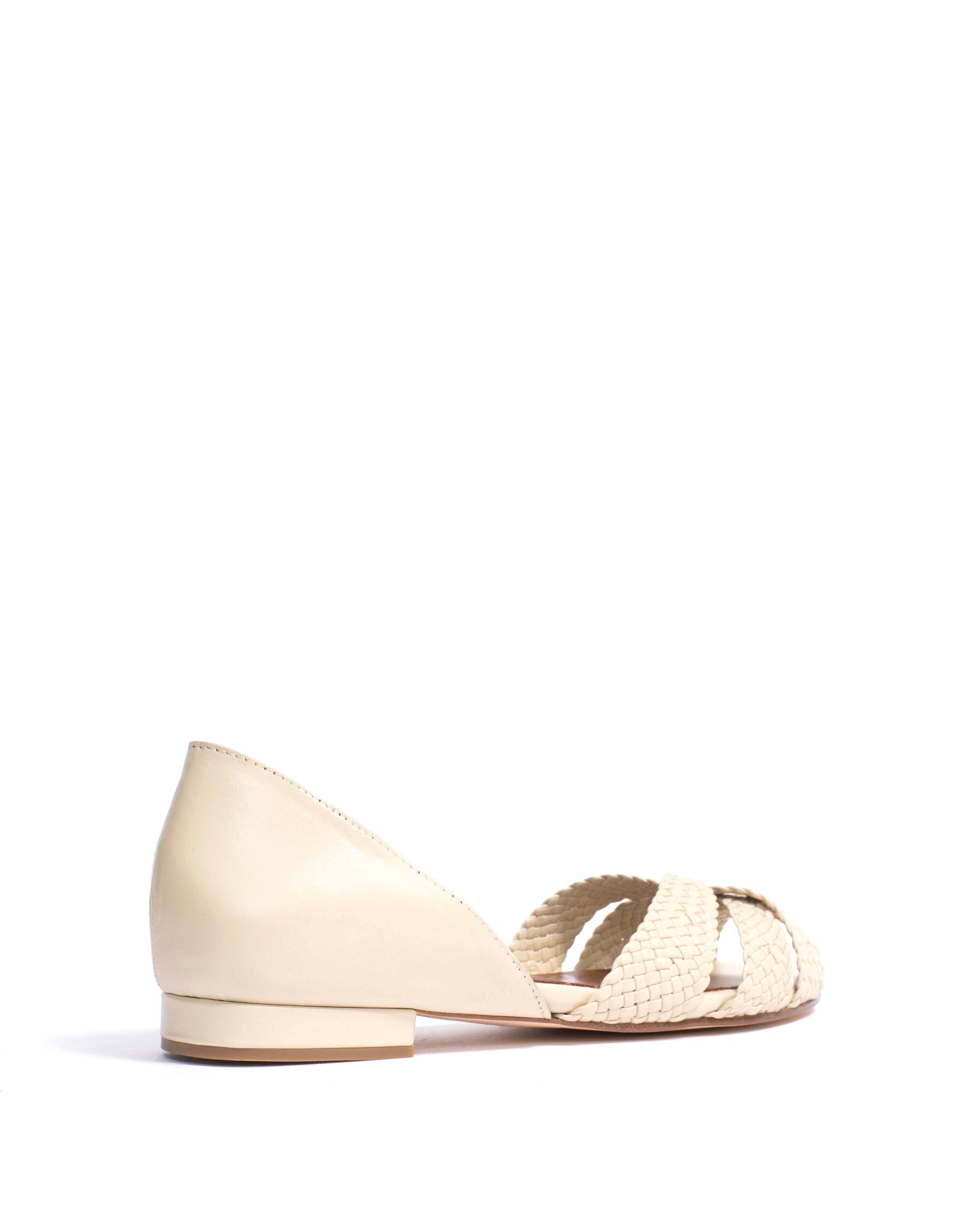 Sanni 20 hand-braided Hand-braided leather White sand