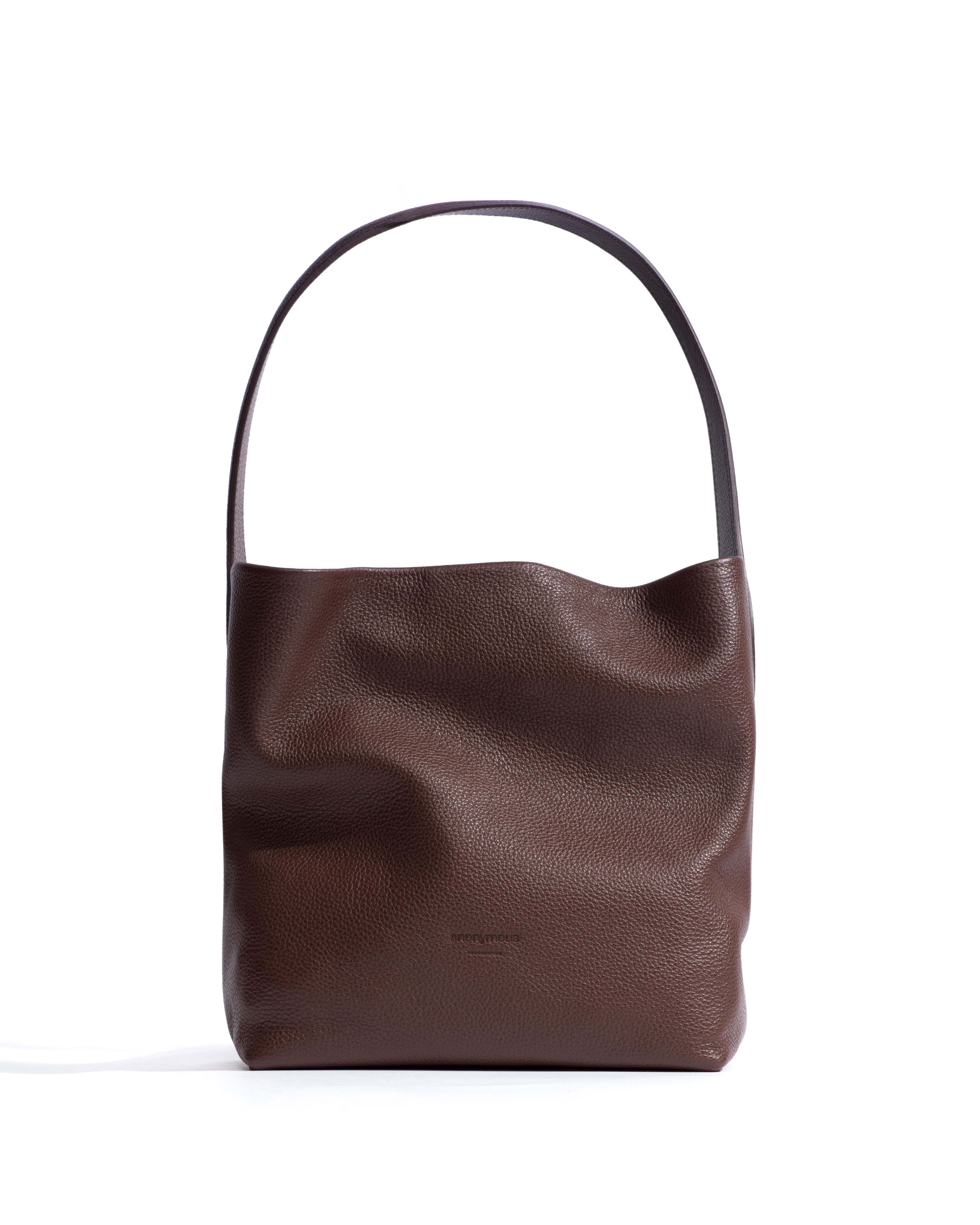 Versa slouchy petite bag Pebbled soft calf Chocolate