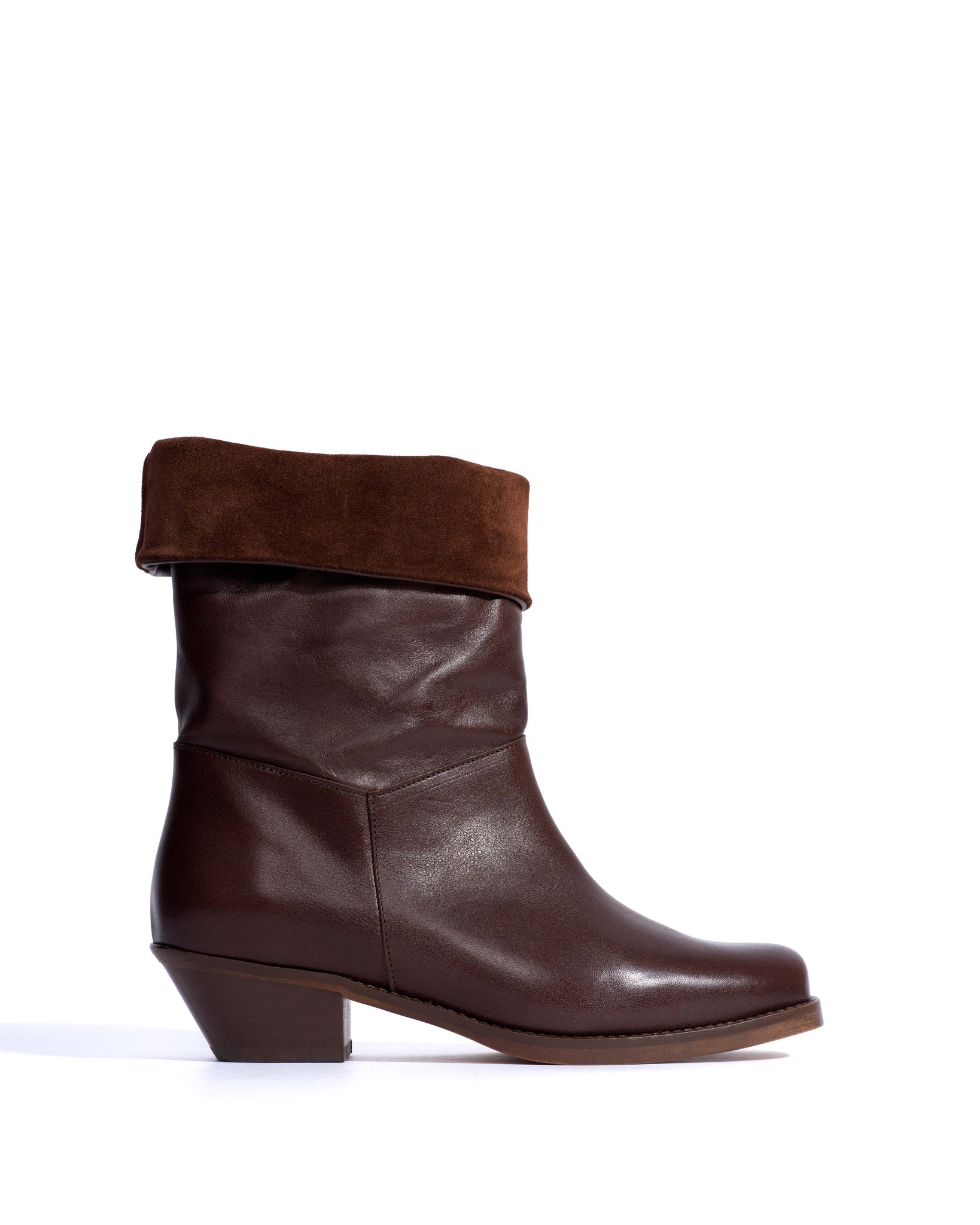 Patricia Vegetal soft calf & suede leather Coffee brown & chocolate
