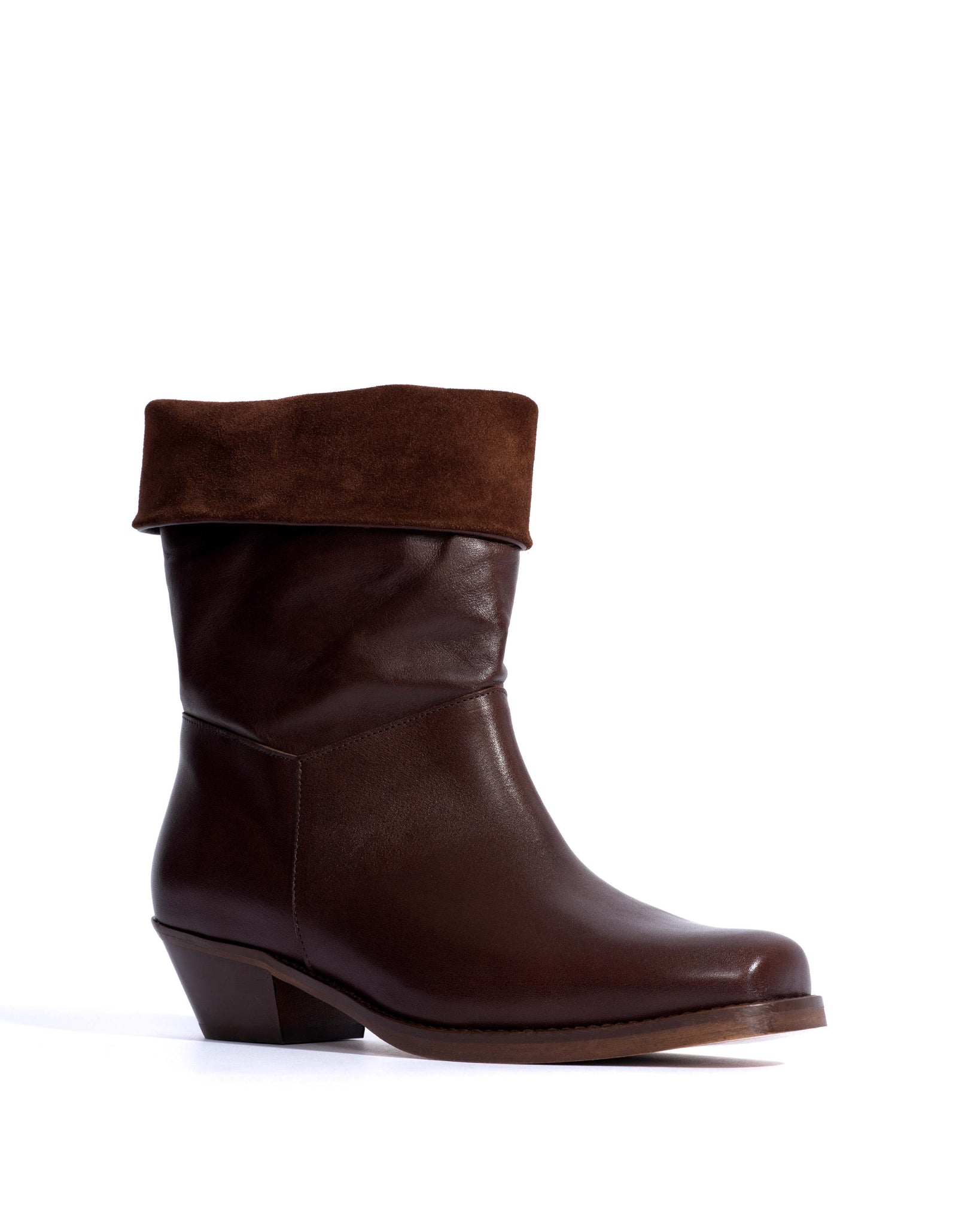Patricia Vegetal soft calf & suede leather Coffee brown & chocolate
