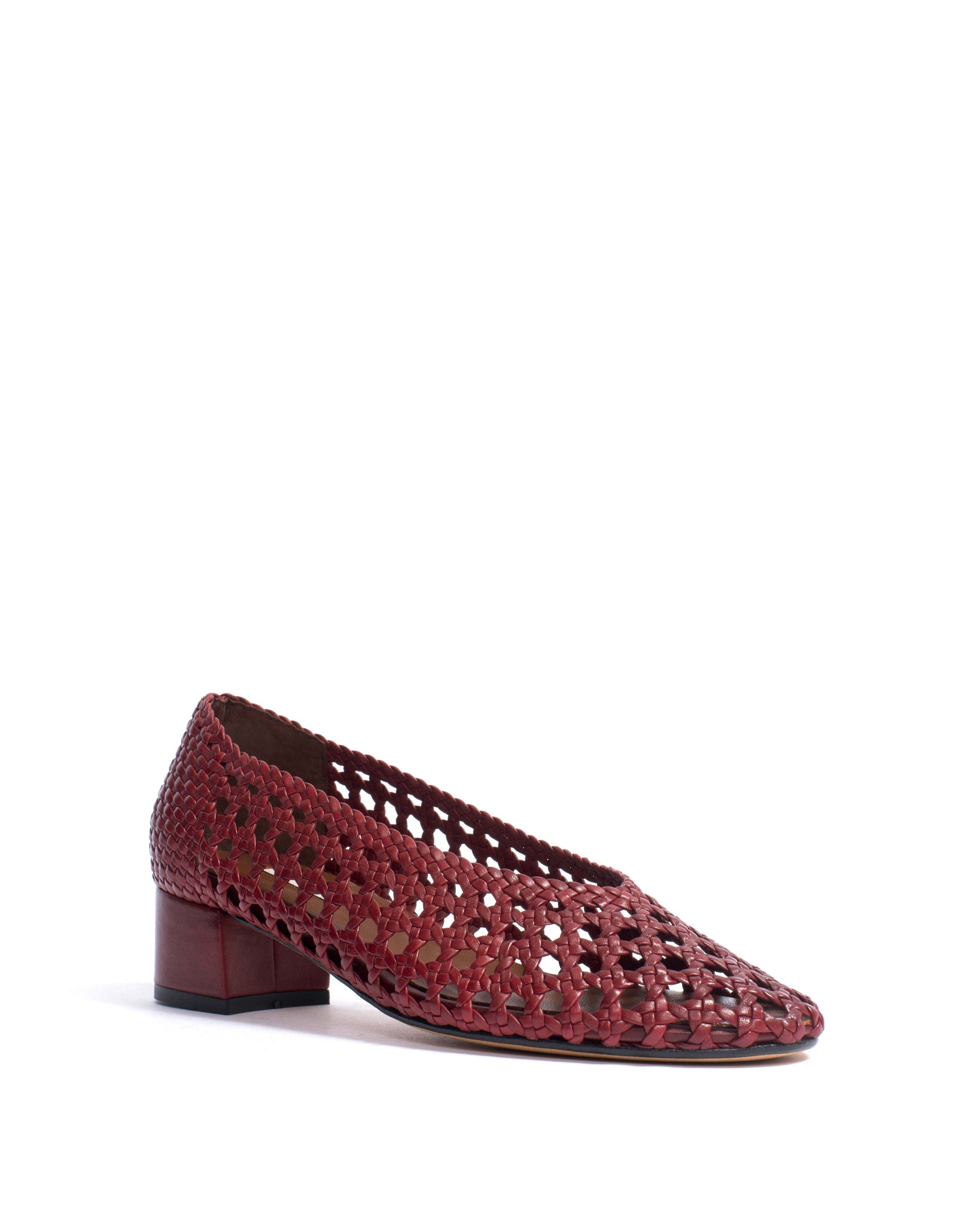 Sessi 40 Hand-braided leather Pomegranate