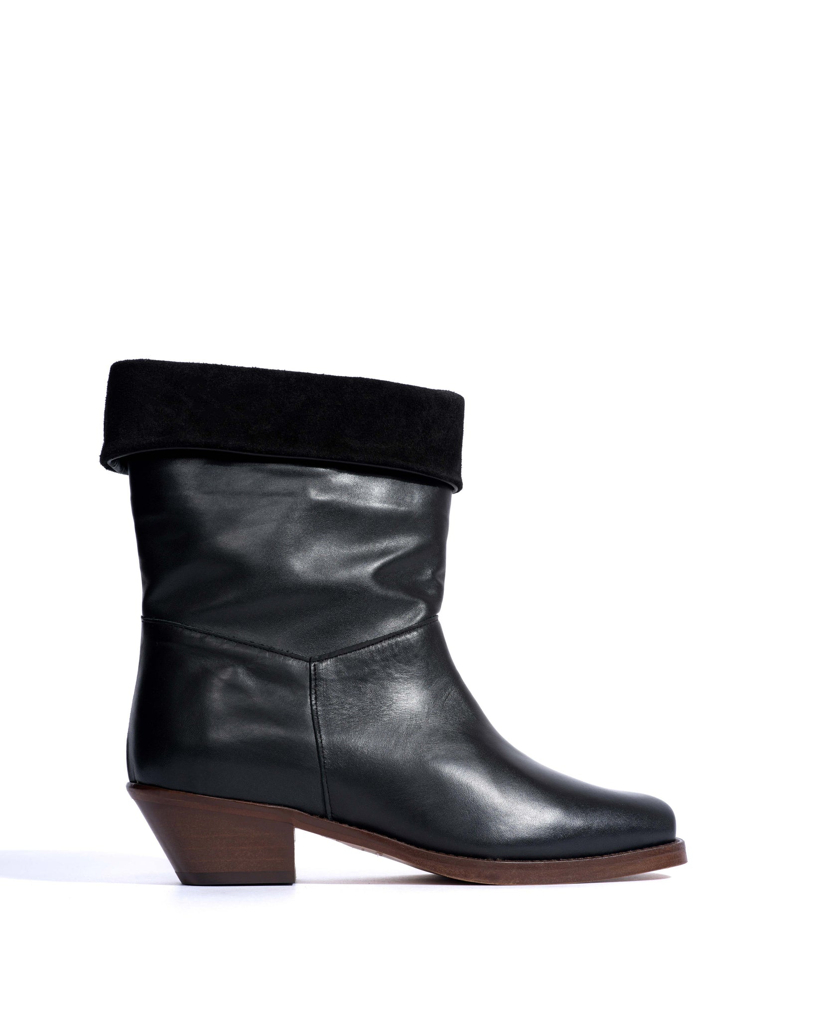 Patricia Soft calf & suede leather Black