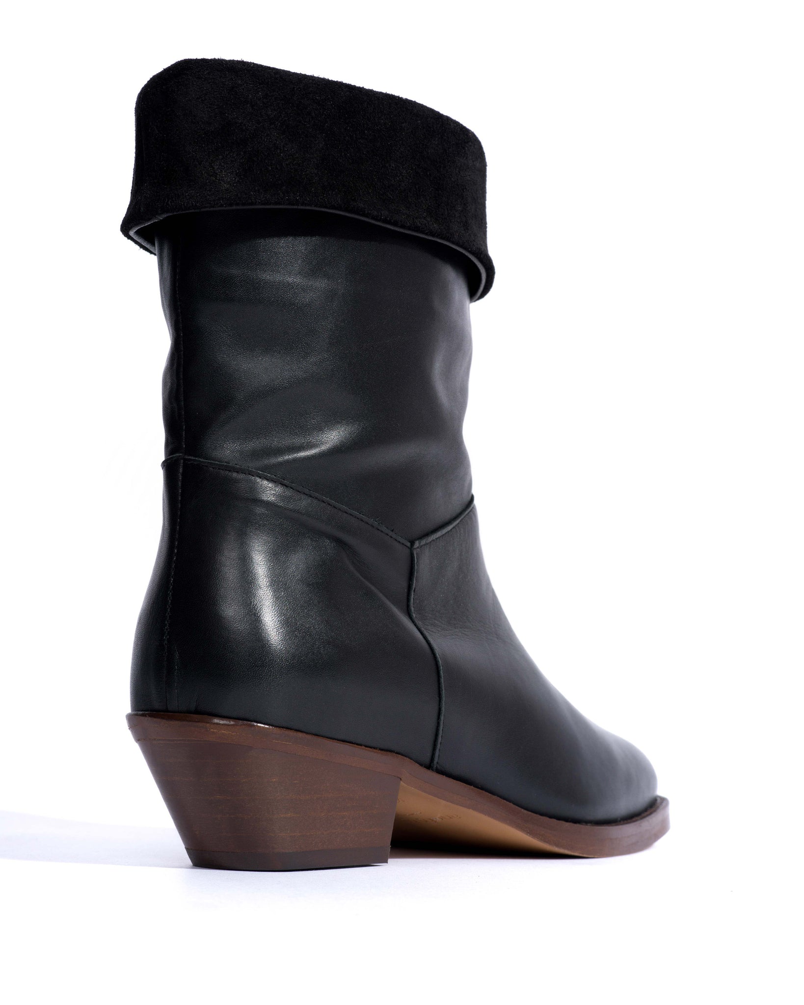 Patricia Soft calf & suede leather Black