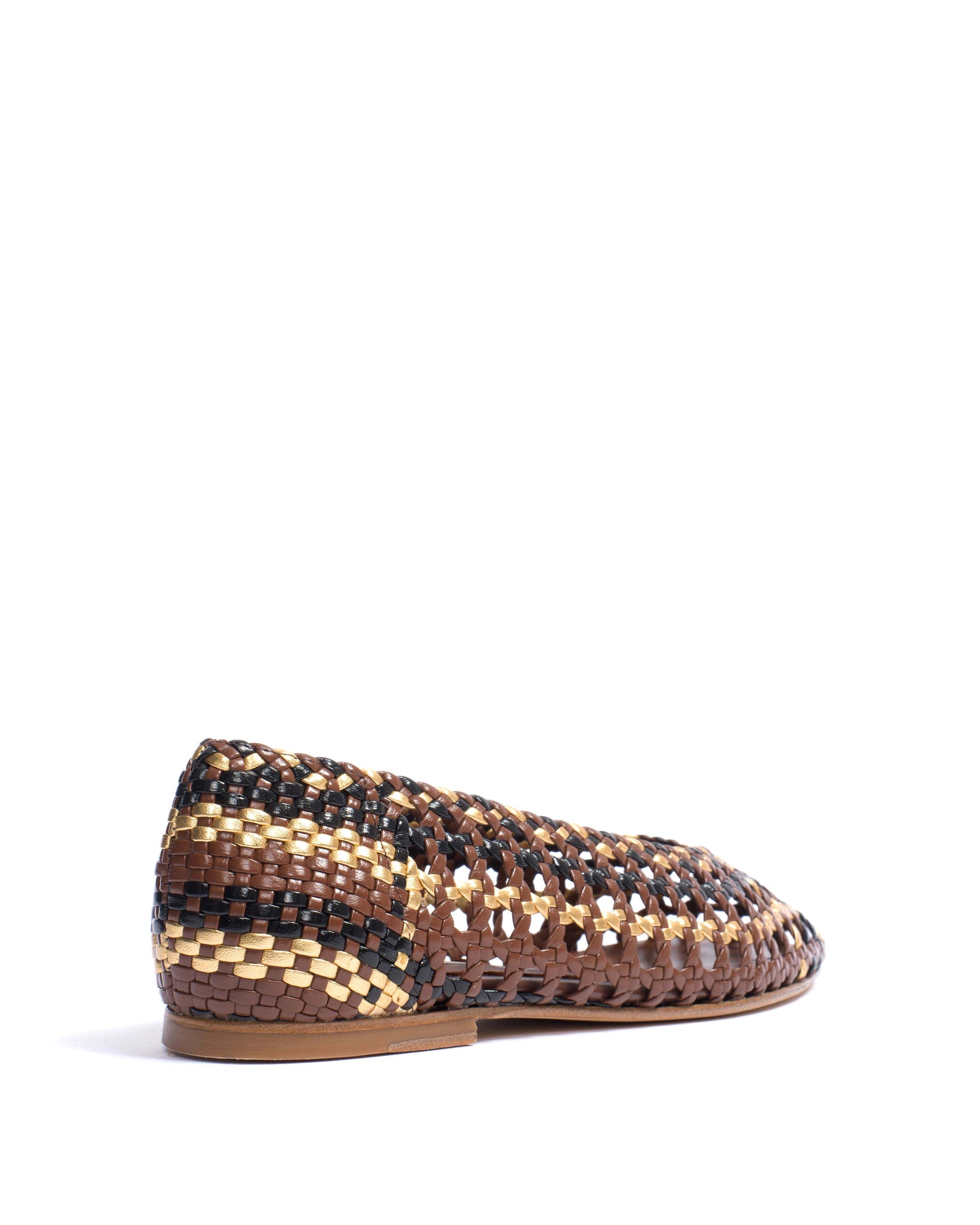 Sessi 10 Hand-braided leather Chocolate mix