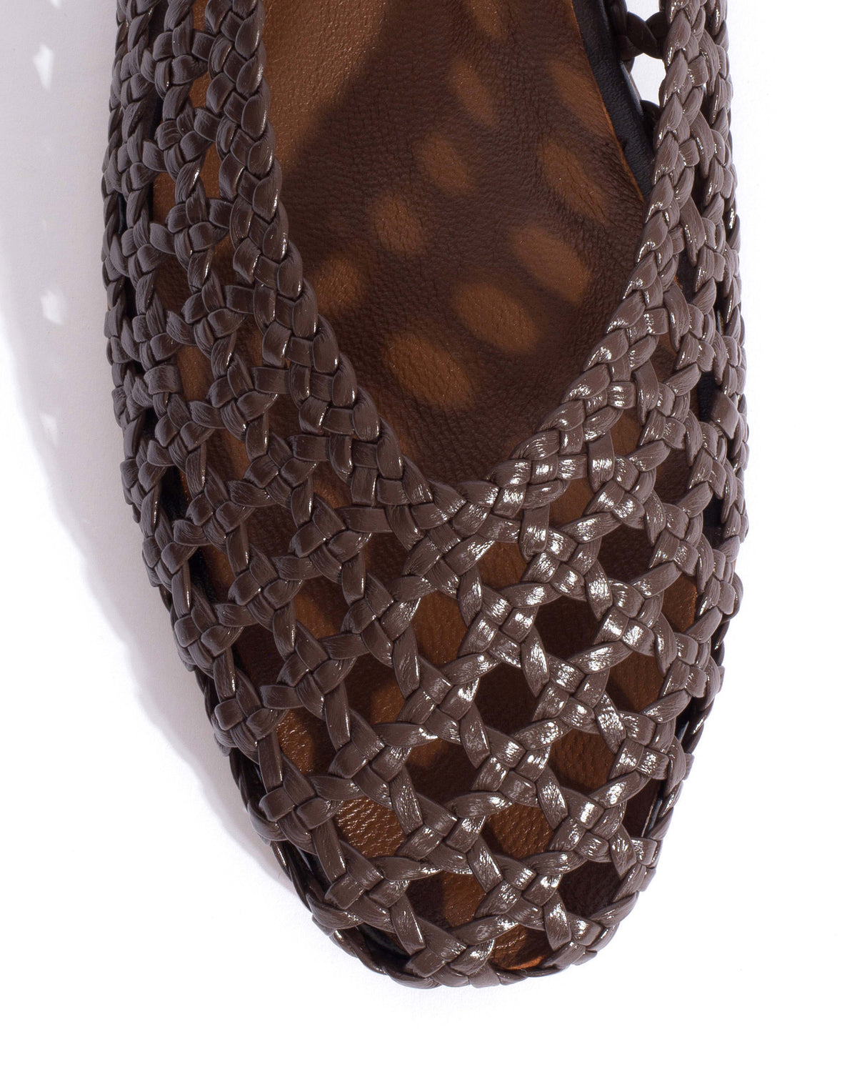 Sessi 10 hand-braided Hand-braided leather Coffee brown
