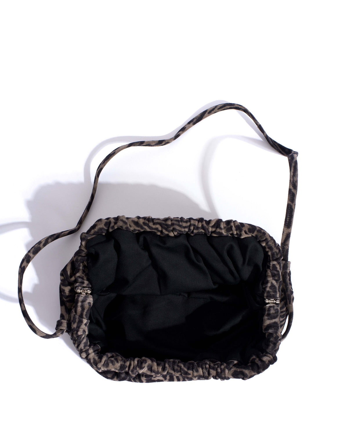 Hally classic cloud bag Calf suede print Snow leopard