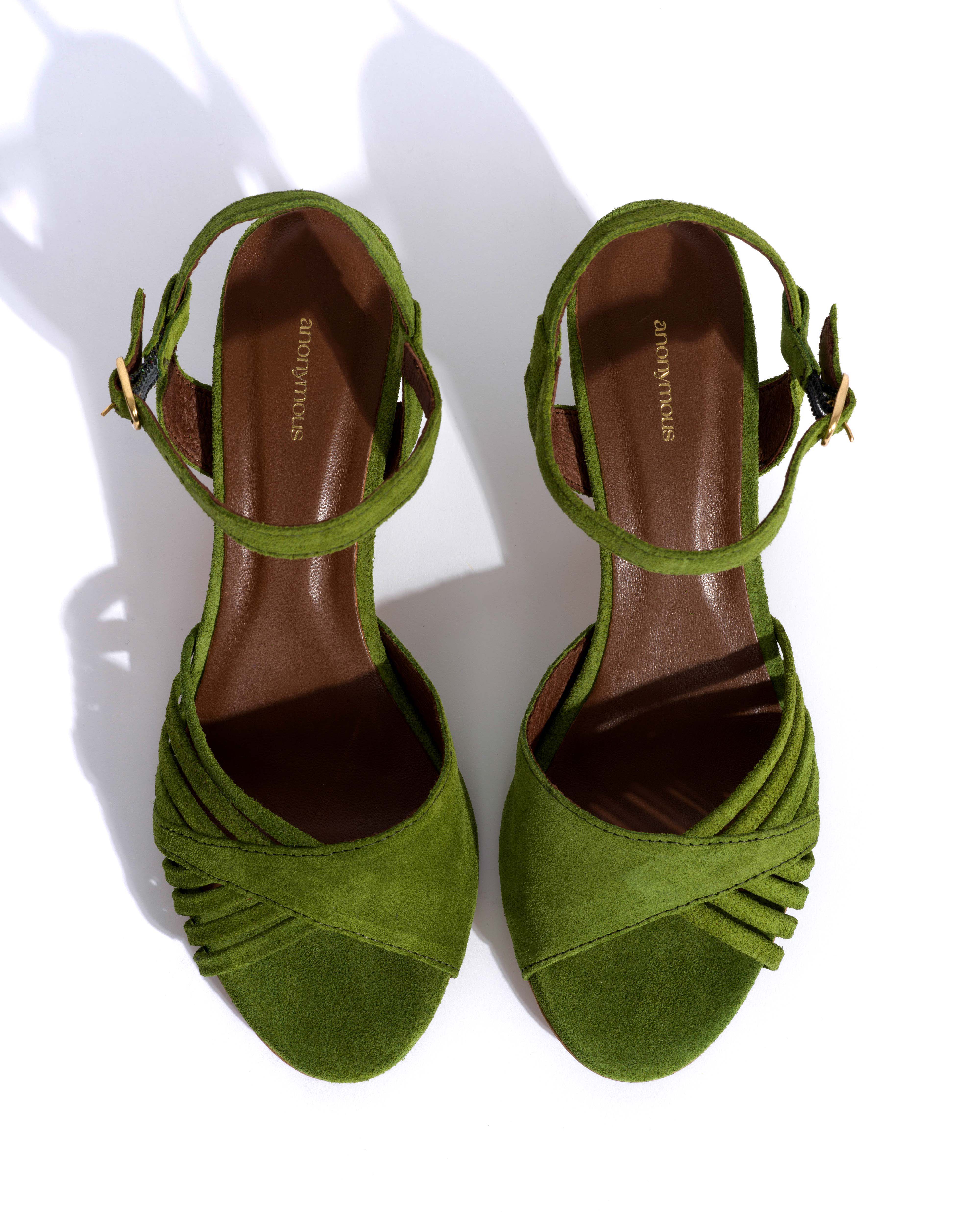 Hermine Calf suede Grass green
