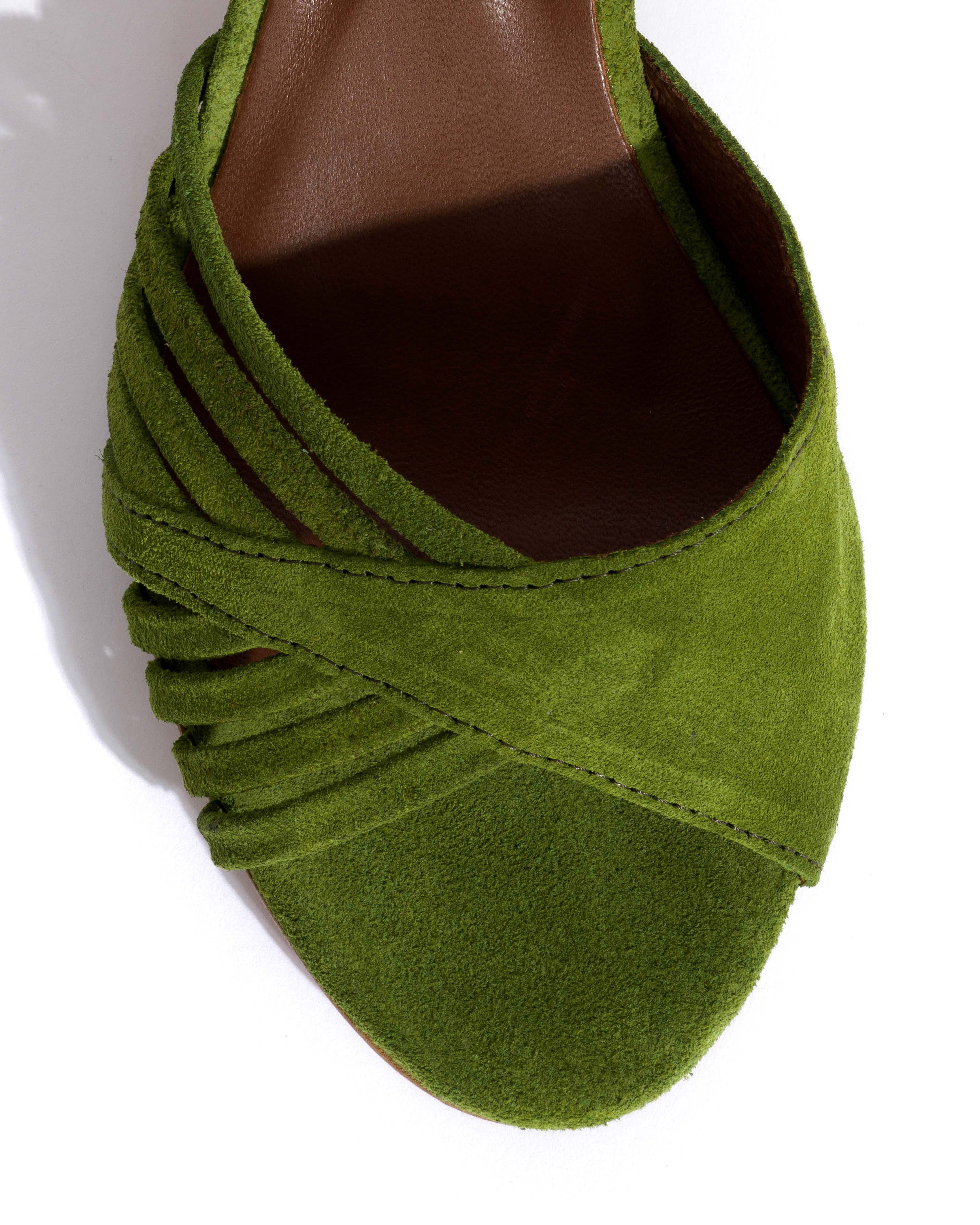 Hermine Calf suede Grass green