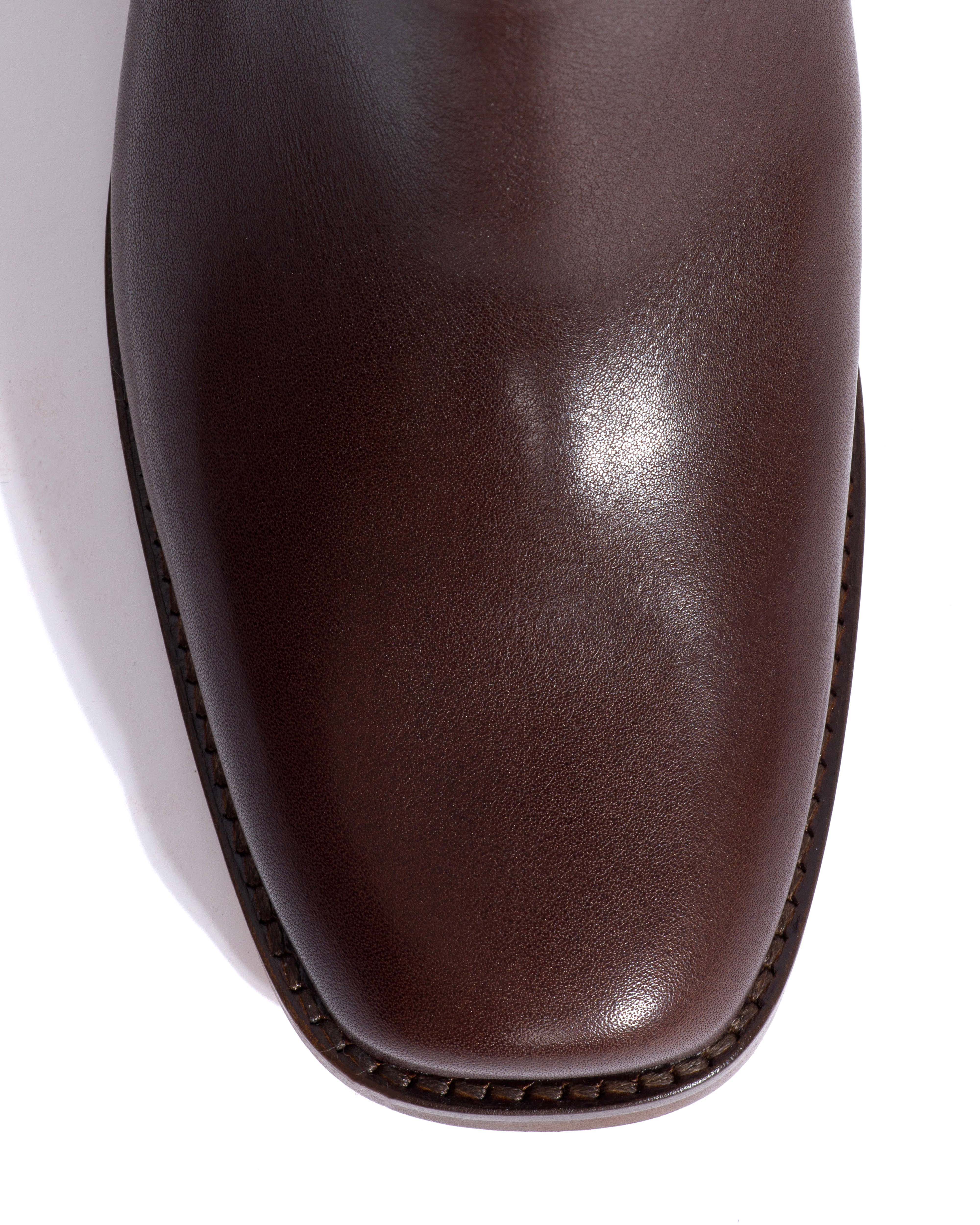 Patricia Vegetal soft calf & suede leather Coffee brown & chocolate