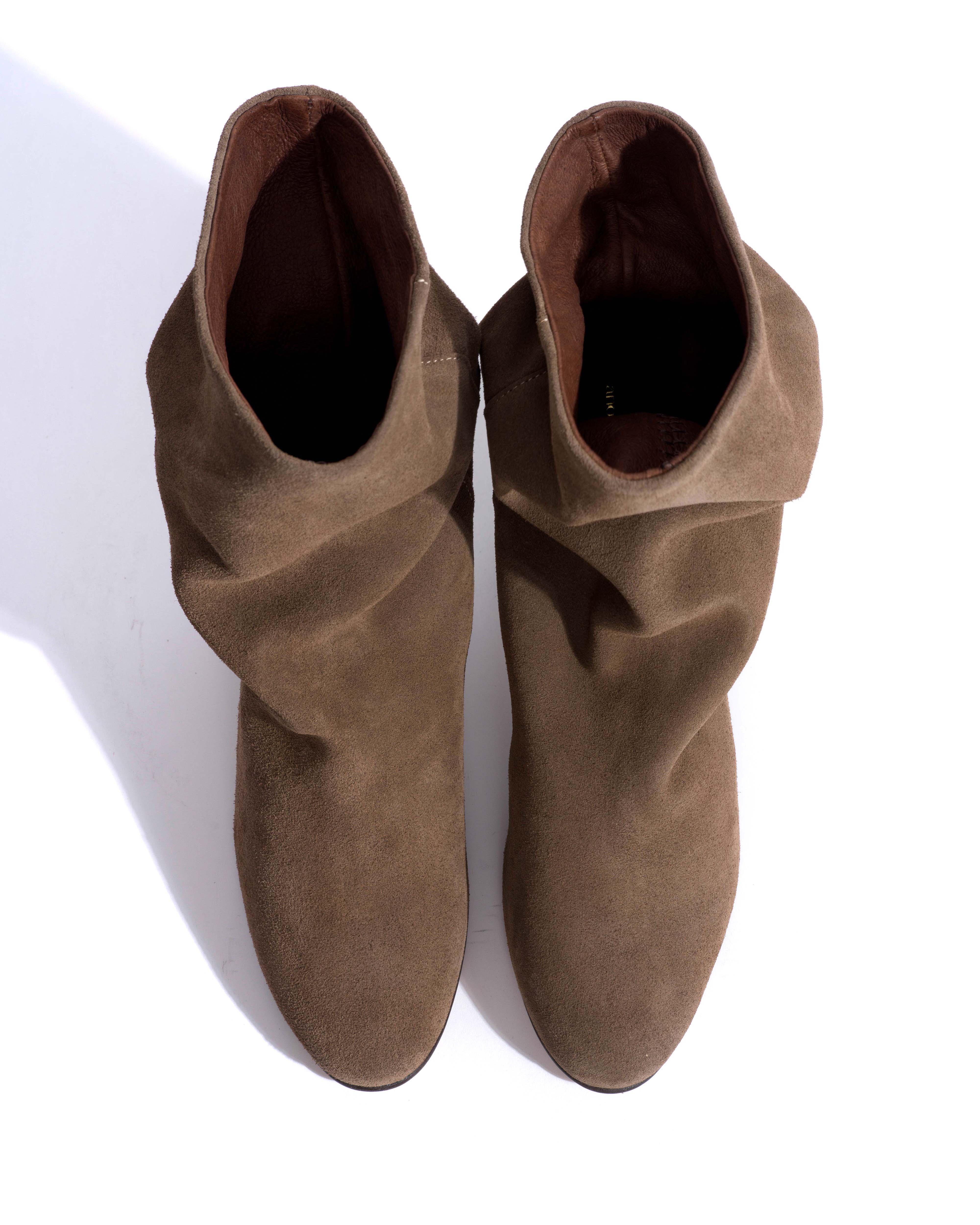 Lully 55 Calf suede Dark taupe