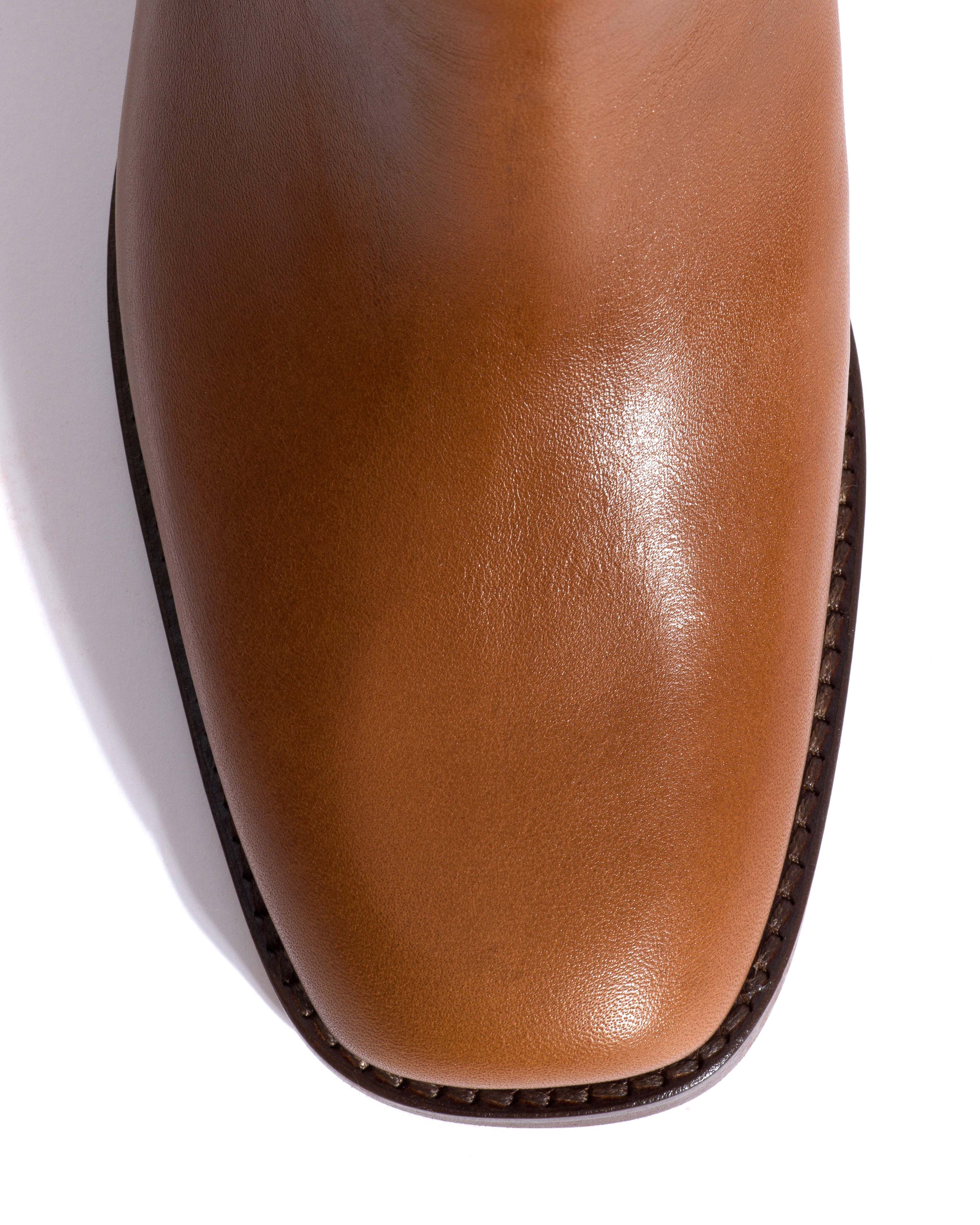Patricia Vegetal soft calf & suede leather Cinnamon & chocolate