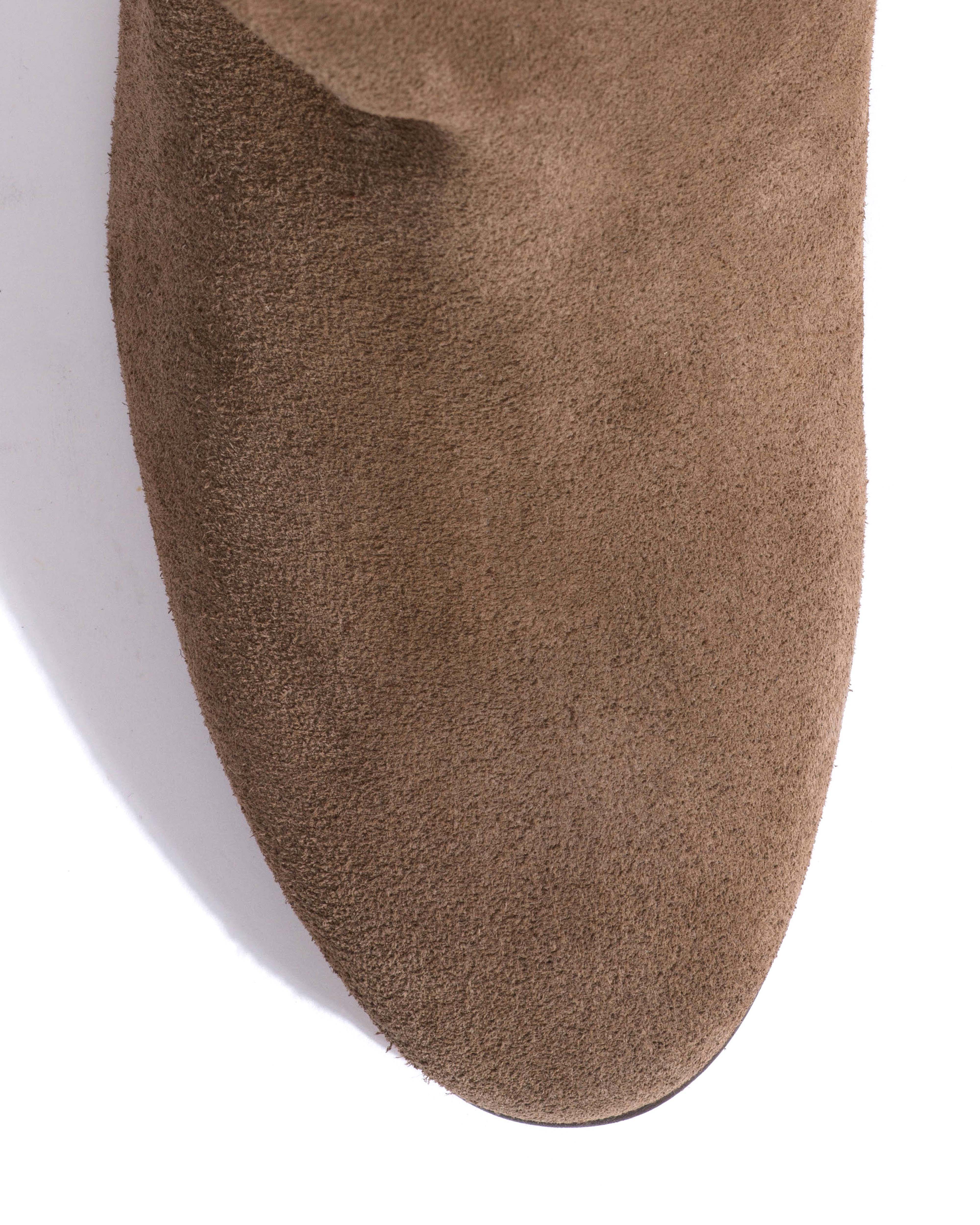 Lully 55 Calf suede Dark taupe