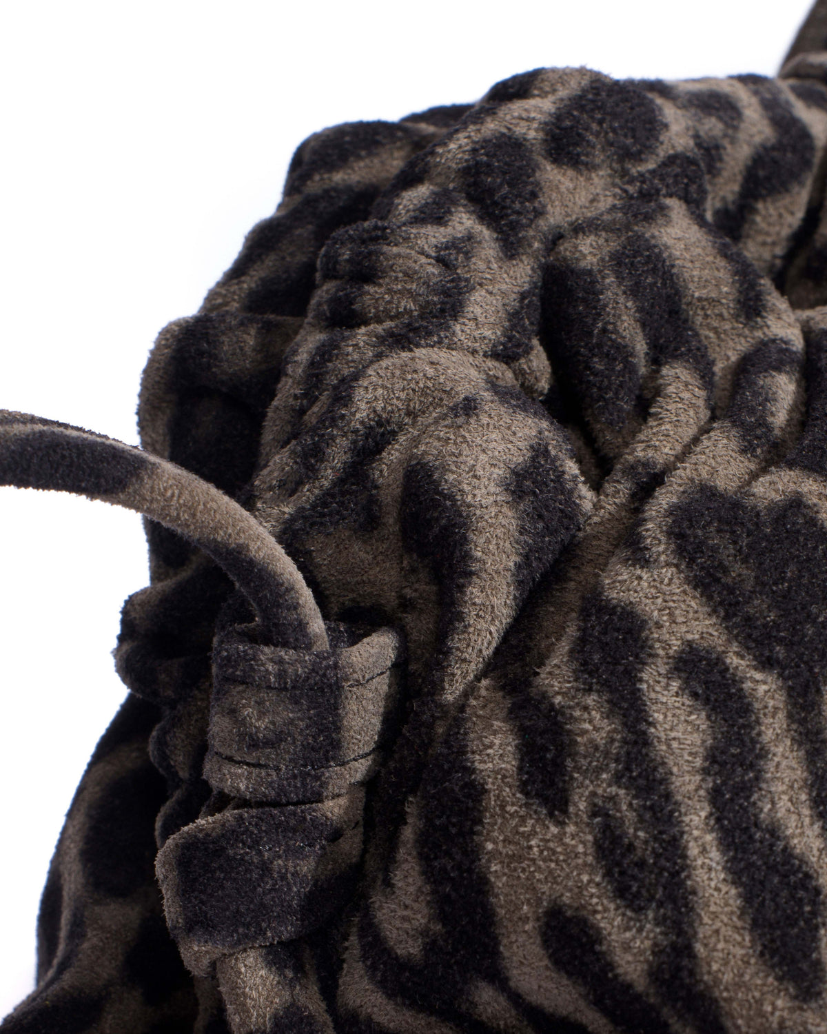 Hally classic cloud bag Calf suede print Snow leopard