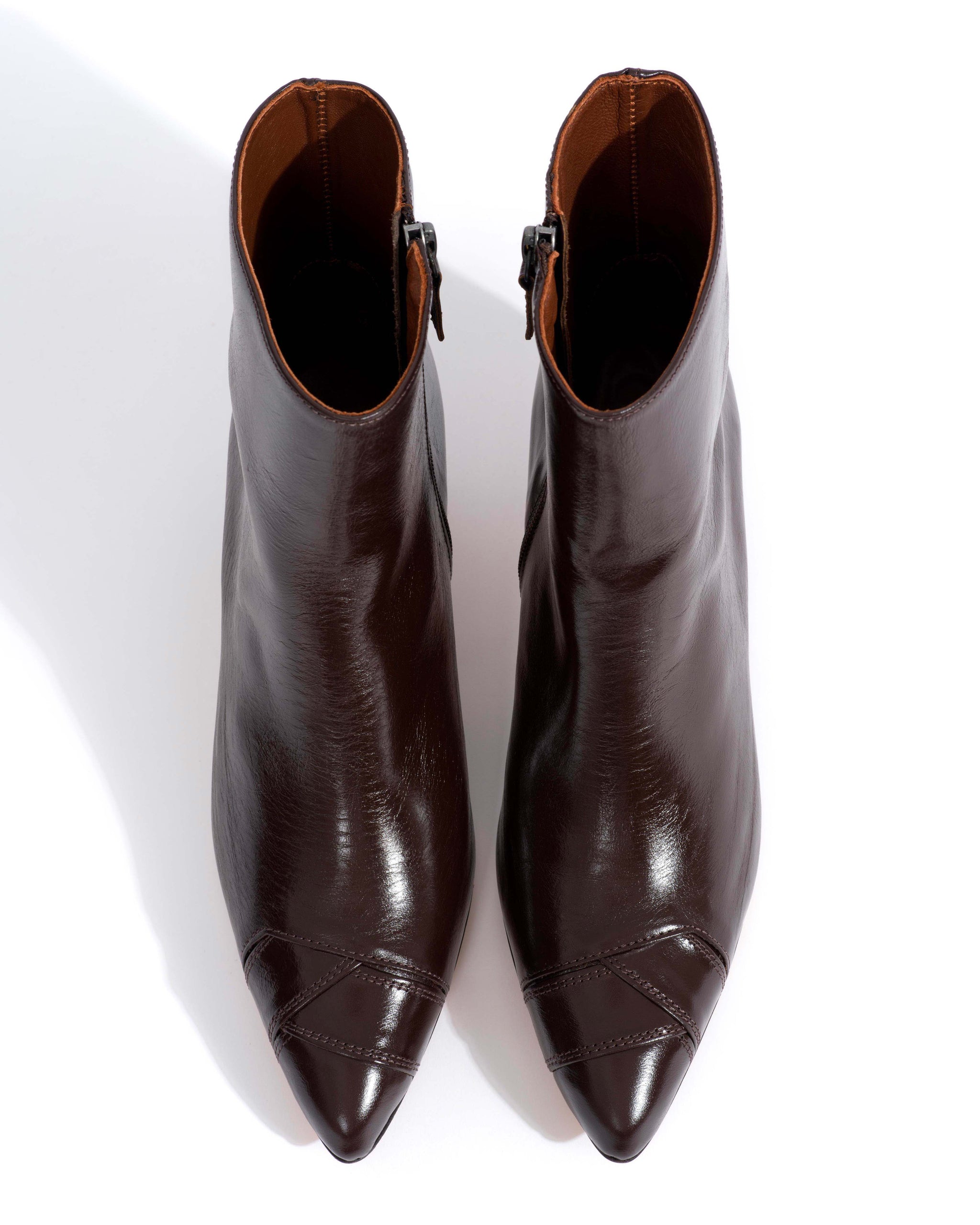 Avy 40 stiletto Crinkled soft calf Espresso brown - Anonymous Copenhagen Shoes