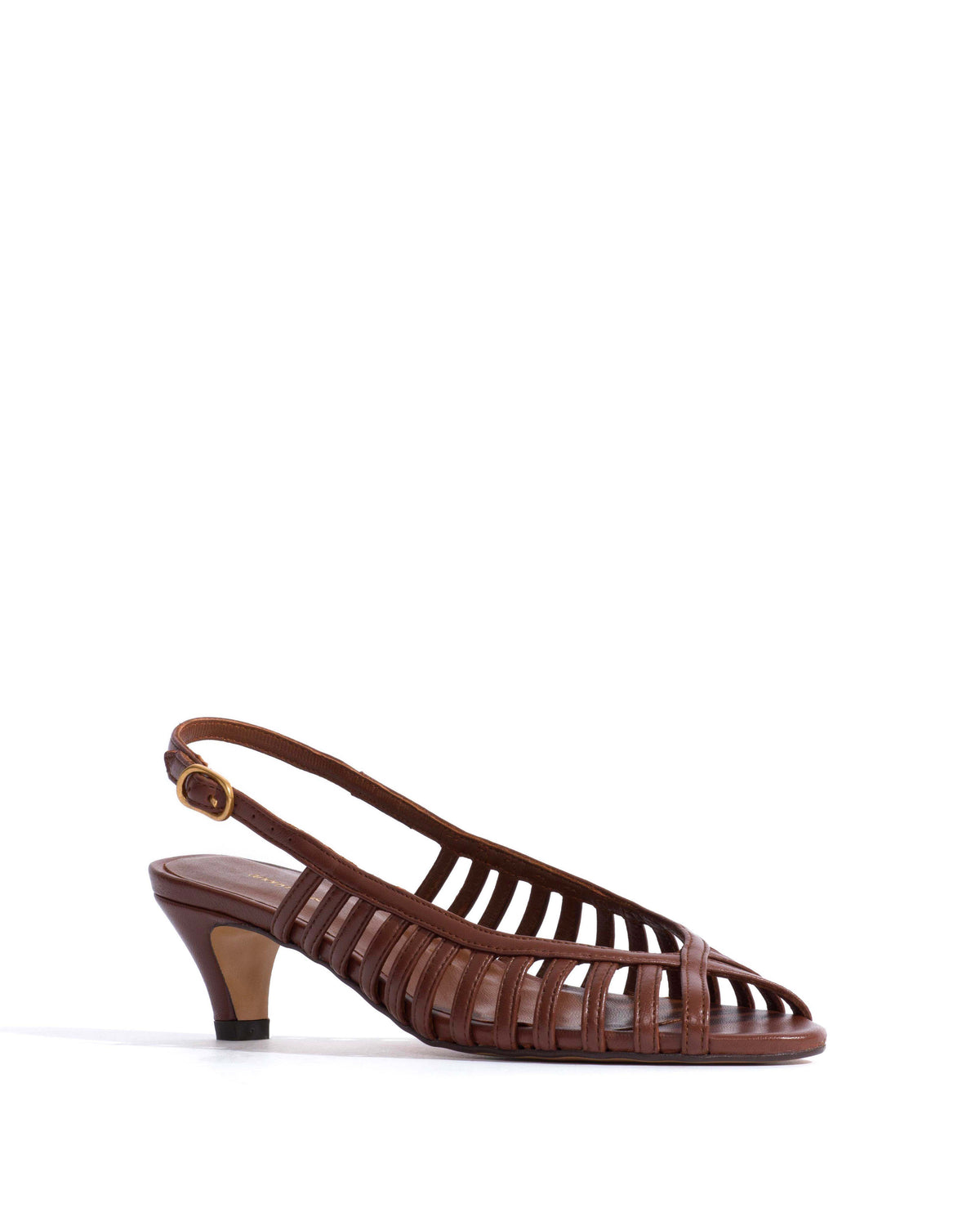 Carminho 40 stiletto Shiny lamb Chocolate