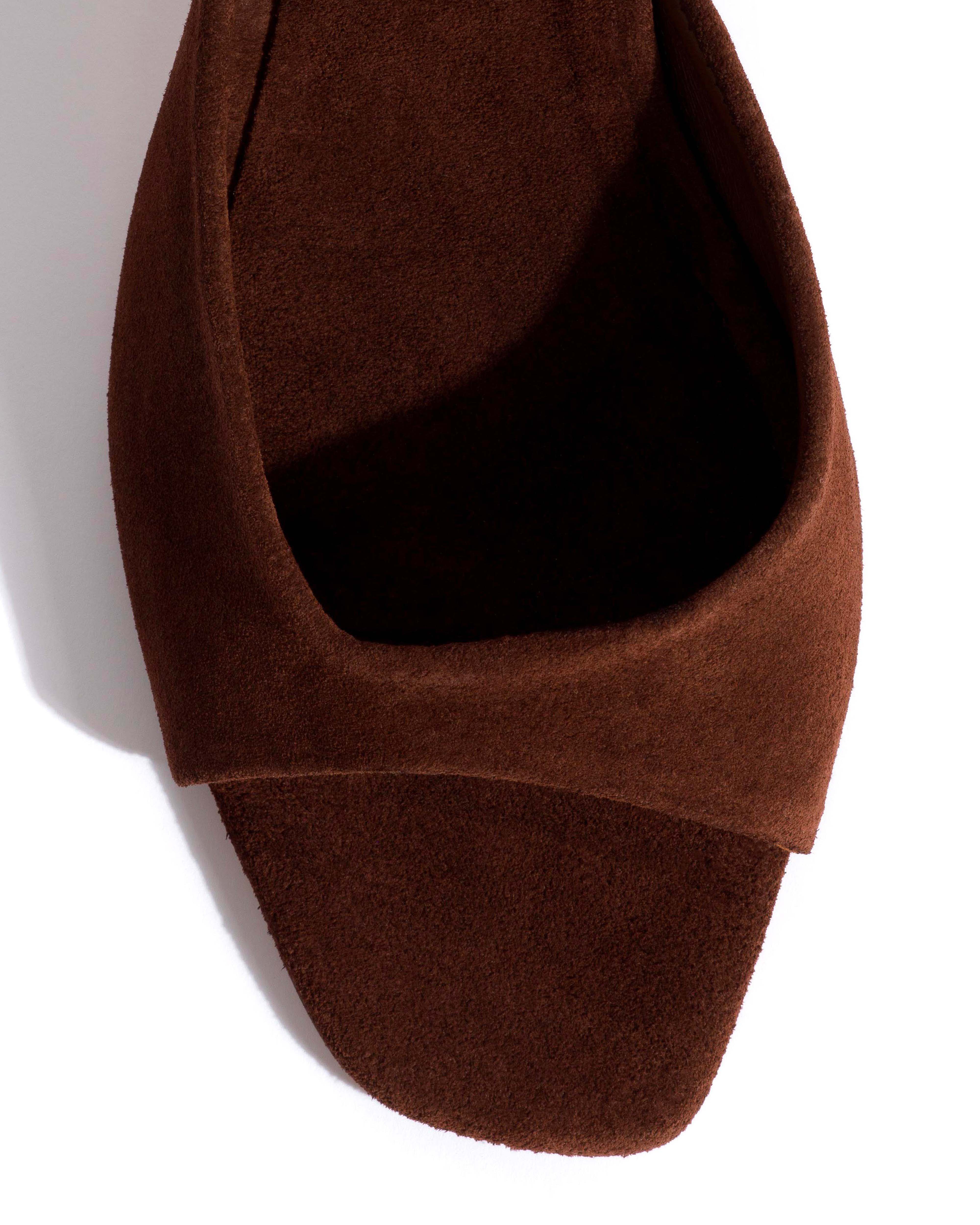 Mazy 100 Calf suede Chocolate