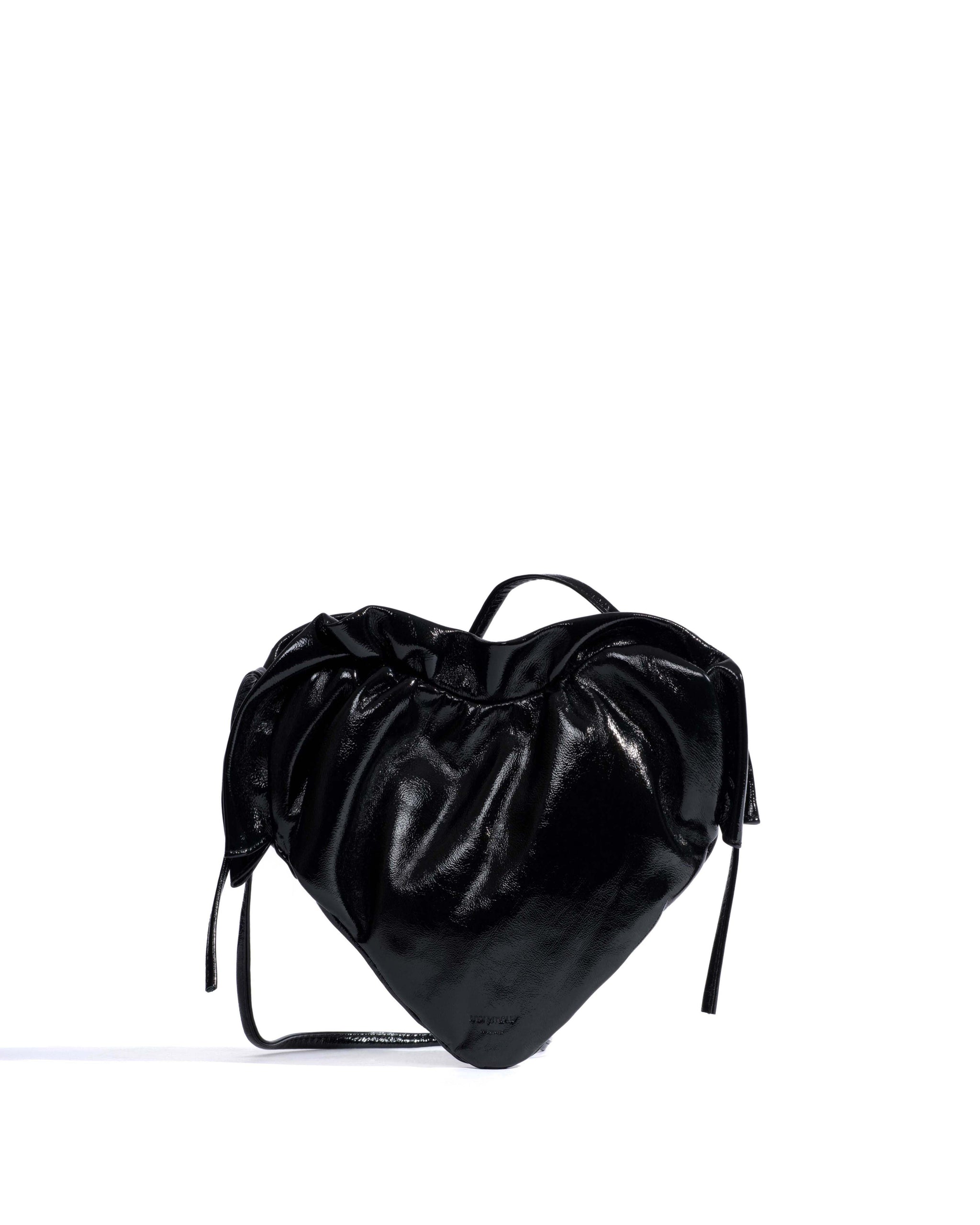 Zally heart bag Crinkled polished goat Black - Anonymous Copenhagen Bags