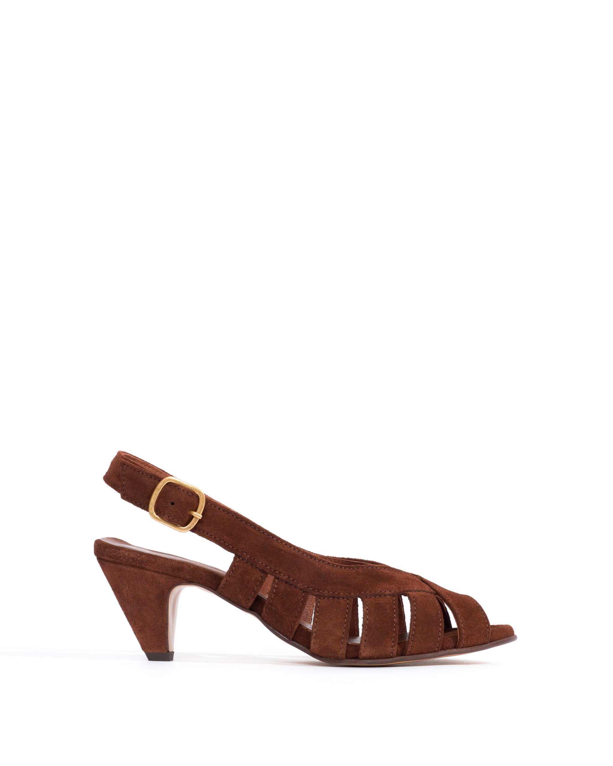 Sophie 50 stiletto Calf suede Chocolate - Anonymous Copenhagen Shoes