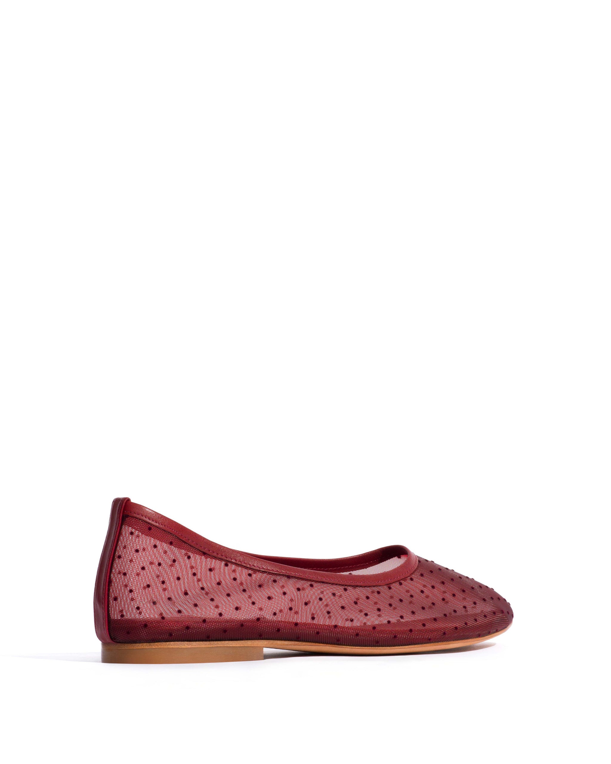 Sacha mesh Shiny lamb & dot velvet mesh Pomegranate - Anonymous Copenhagen Flat-loafers & ballerinas & pumps