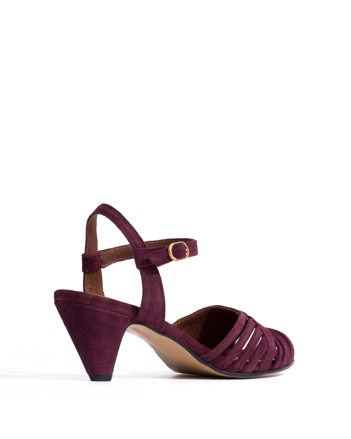 Hermine 50 stiletto Calf suede Fig purple