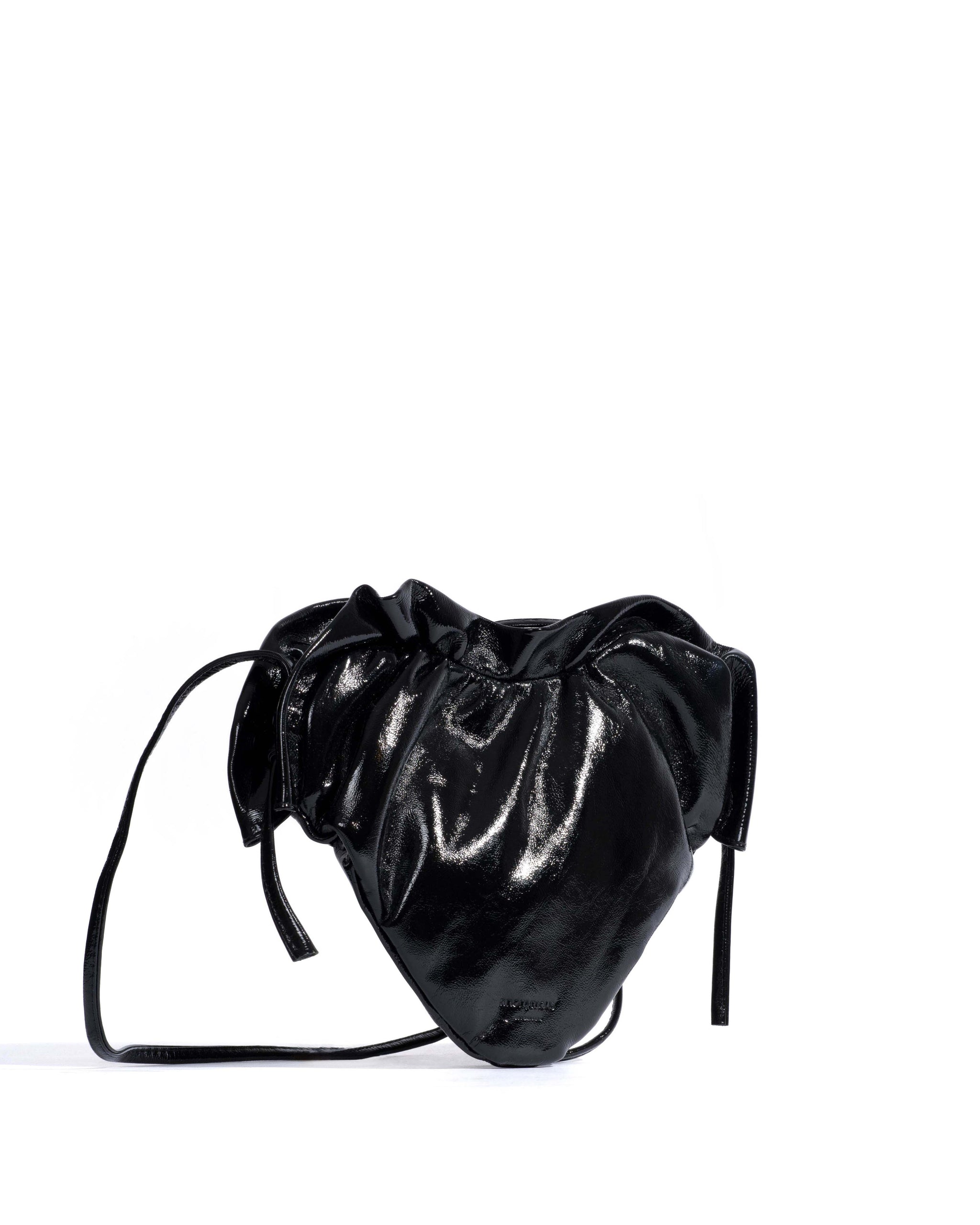 Zally heart bag Crinkled polished goat Black - Anonymous Copenhagen Bags