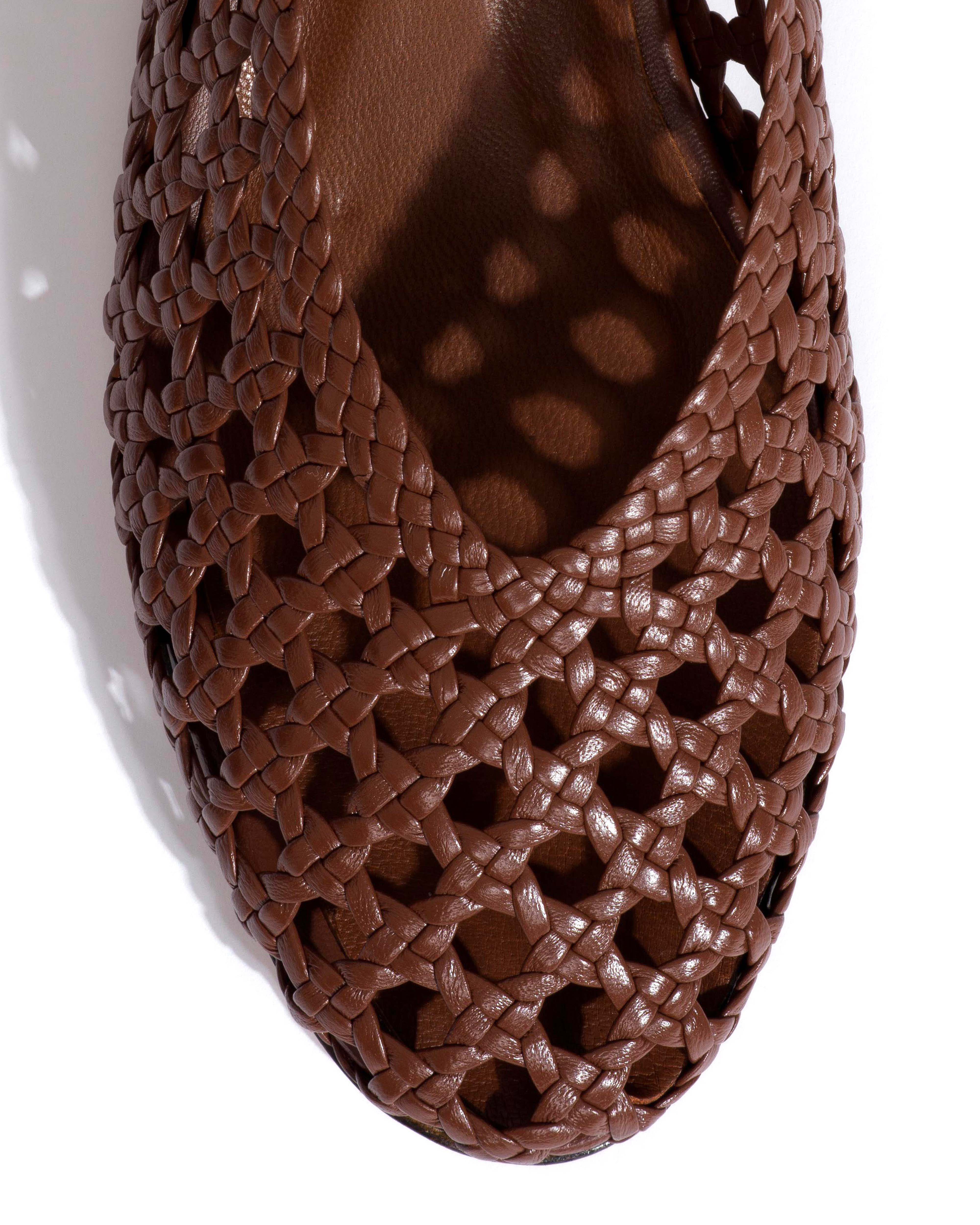 Sessi 10 hand-braided Hand-braided leather Chocolate