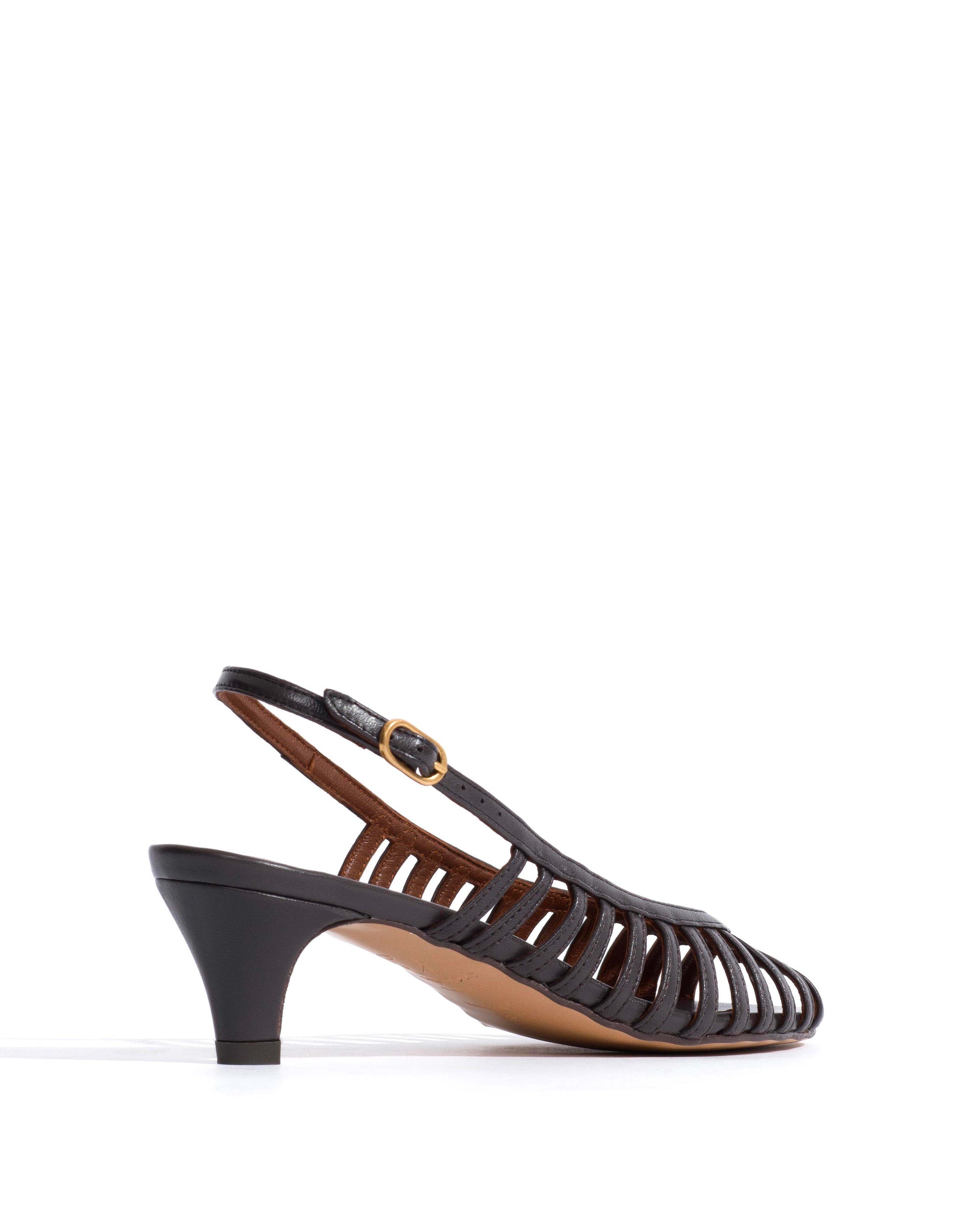 Carminho 40 stiletto Shiny lamb Espresso brown - Anonymous Copenhagen Heels