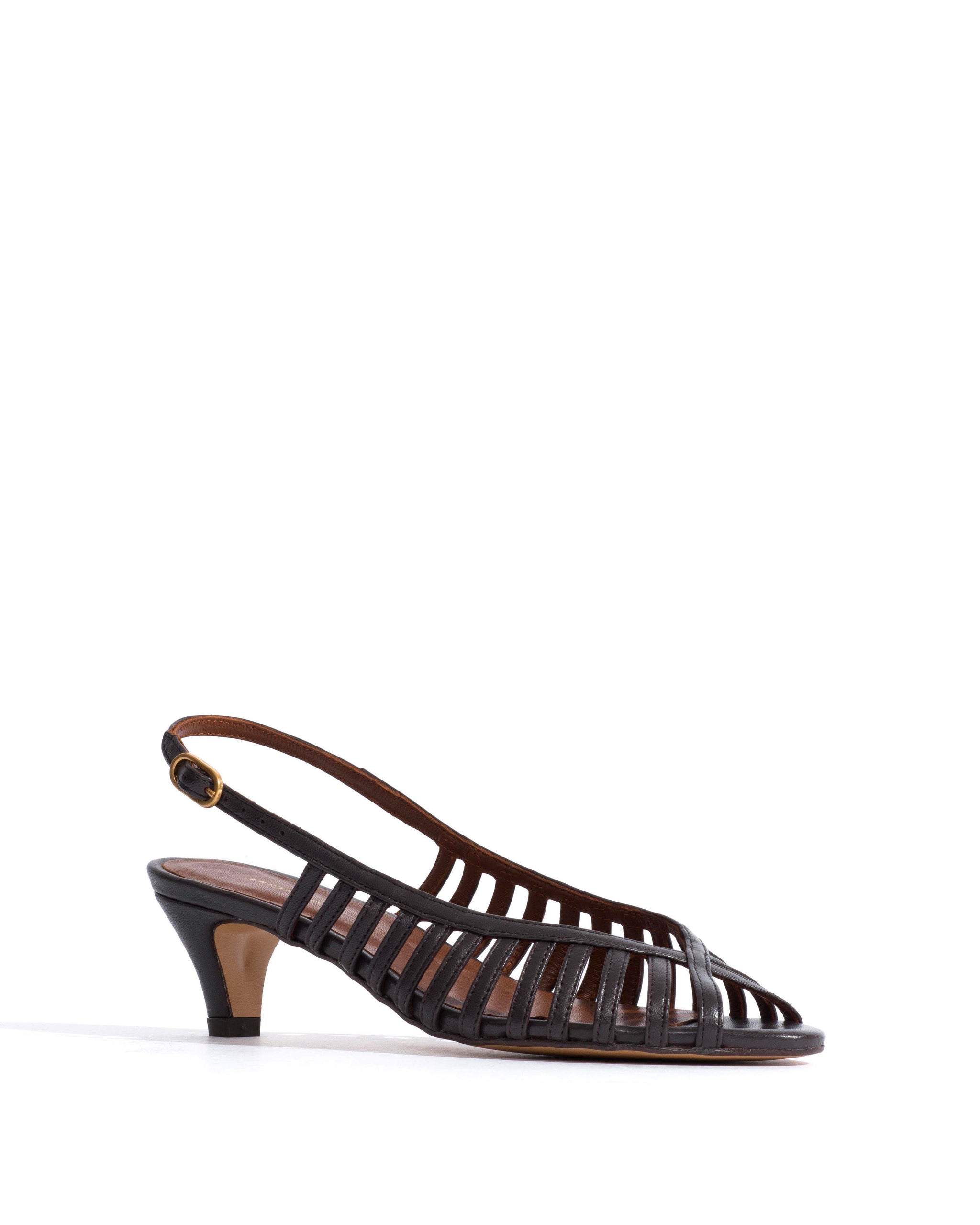 Carminho 40 stiletto Shiny lamb Espresso brown - Anonymous Copenhagen Heels