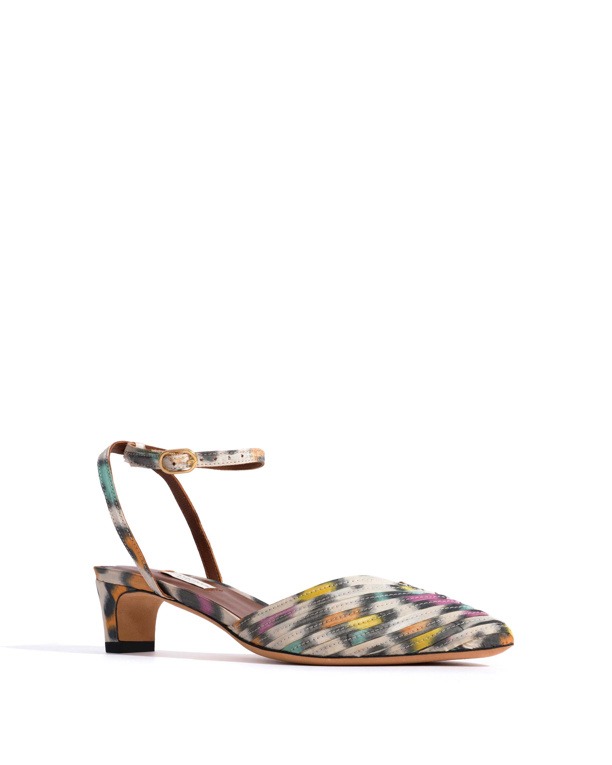 Givia 40 Satin print Multicolor leopard - Anonymous Copenhagen Heels