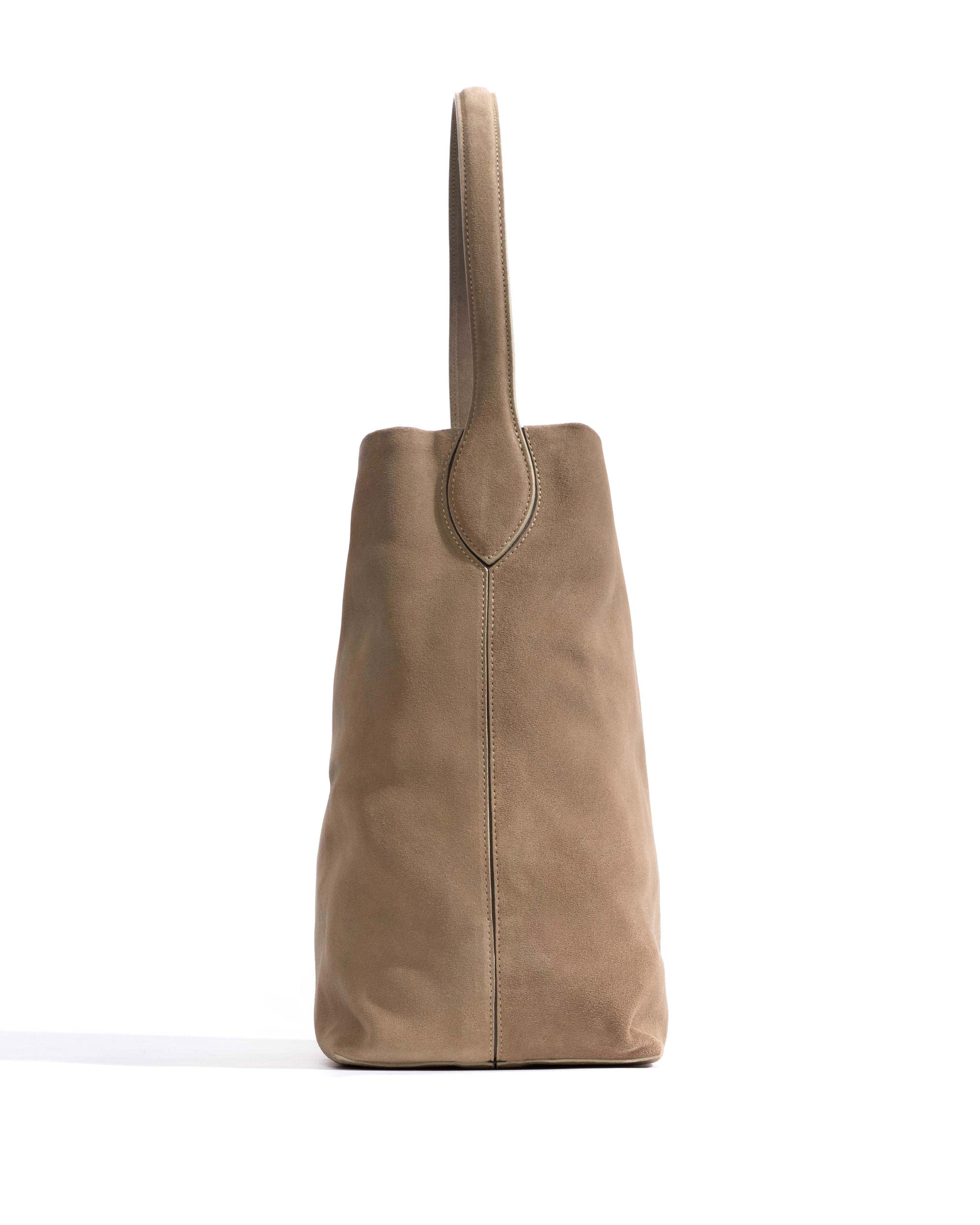 Versa slouchy everyday bag Calf suede Mushroom - Anonymous Copenhagen Bags