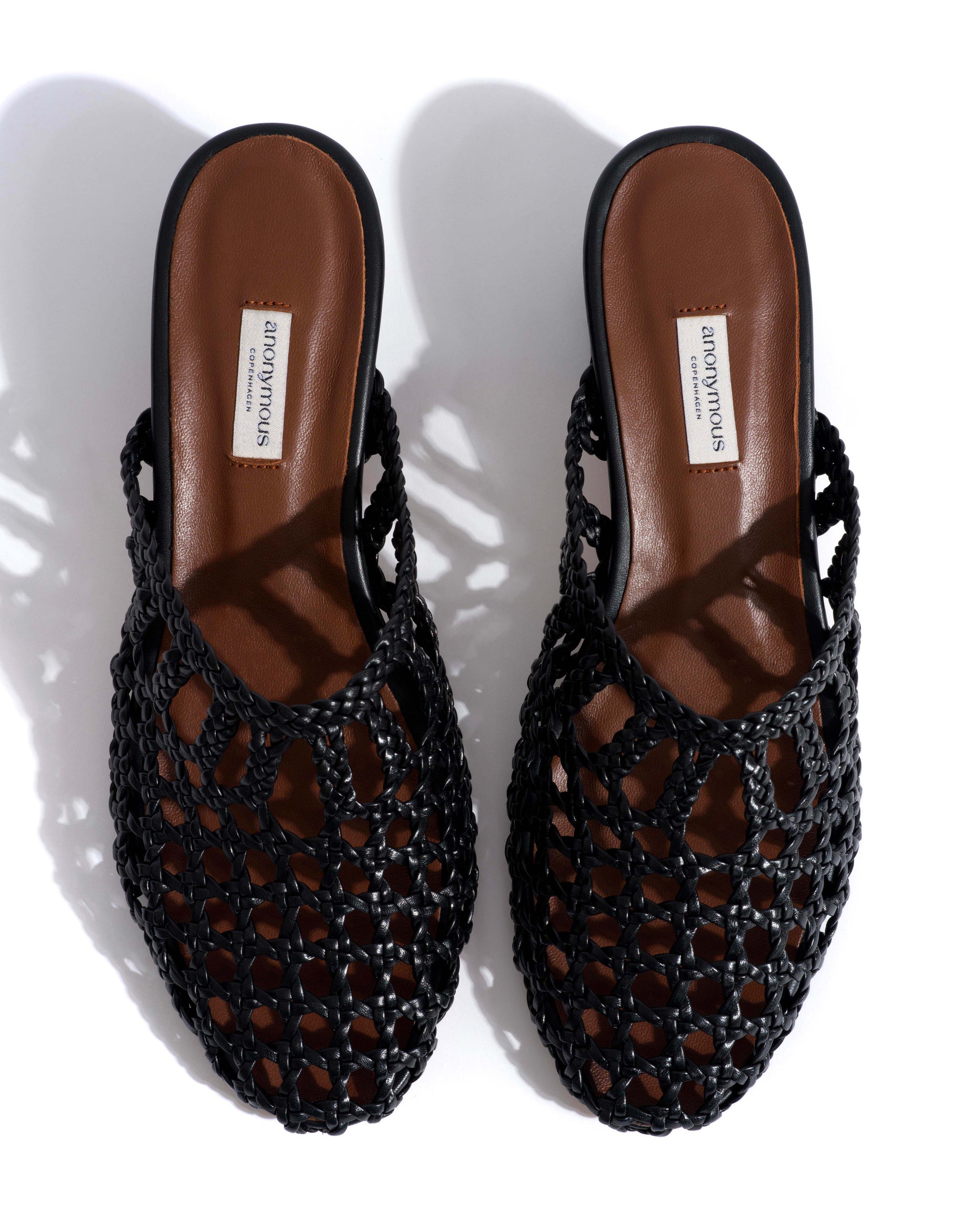 Sabrina 40 hand-braided Hand-braided leather Black - Anonymous Copenhagen Heels