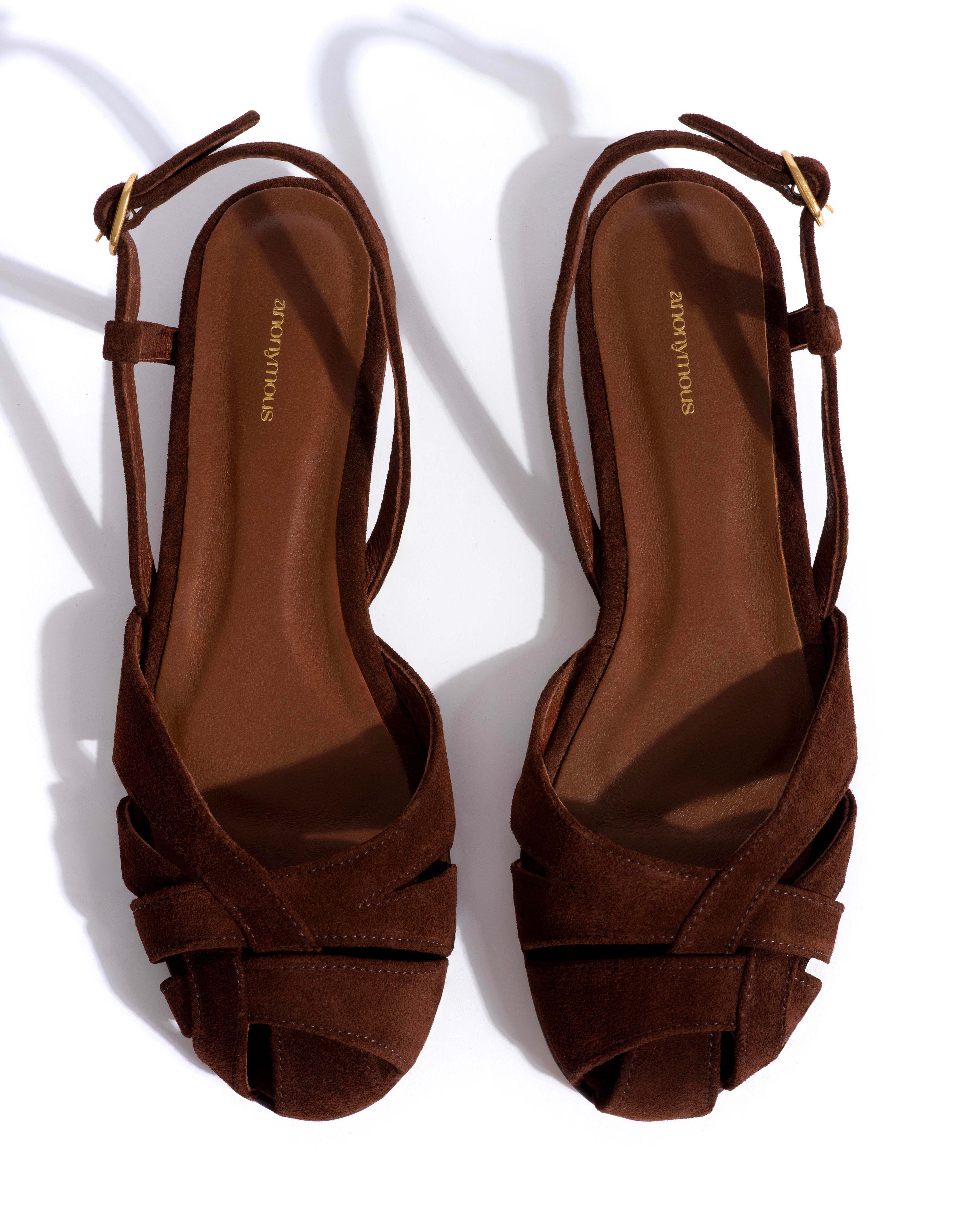 Banie 20 Calf suede Chocolate