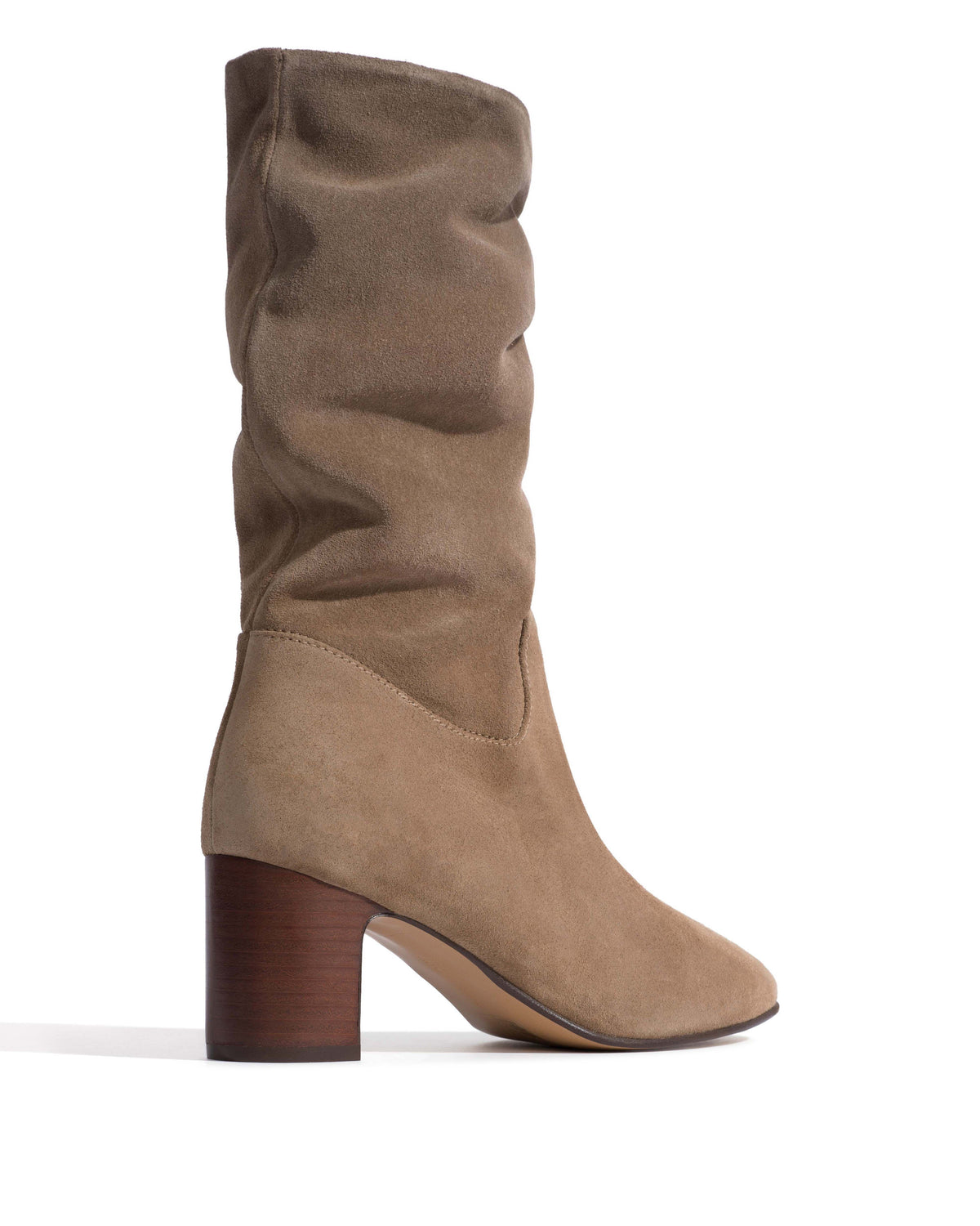 Cacha 55 stacked Calf suede Mushroom