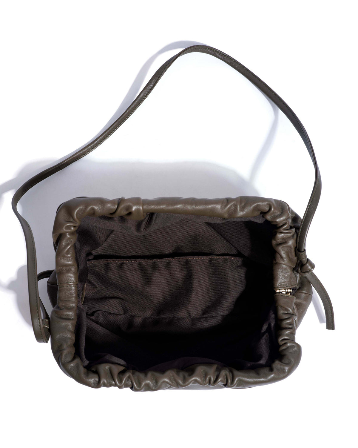Hally classic cloud bag Shiny lamb Moss green